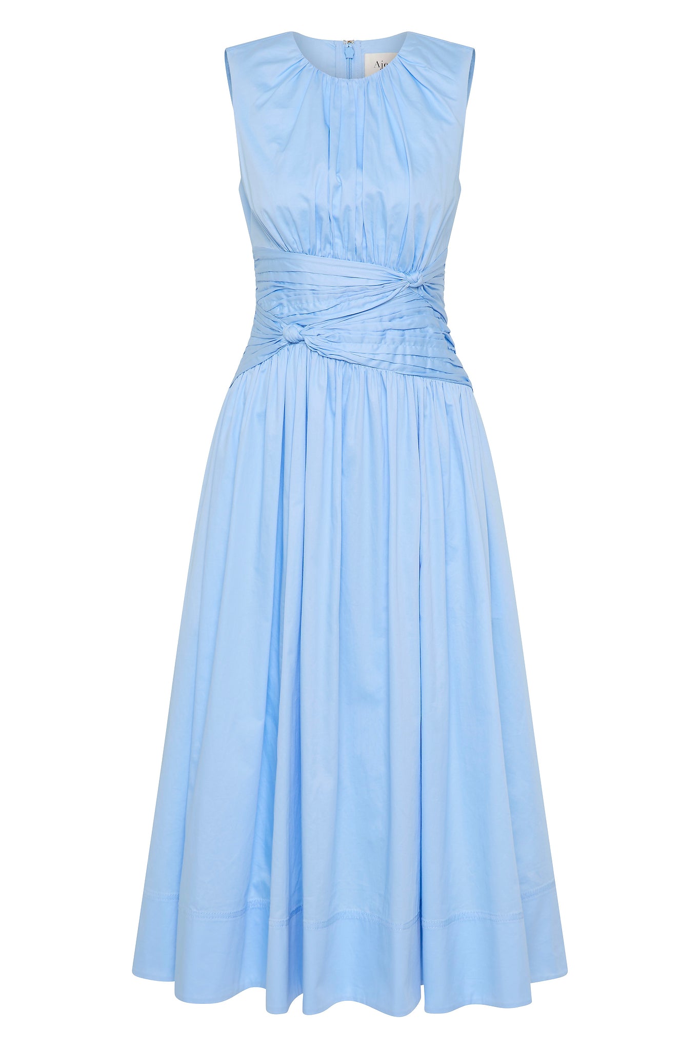 Agatha Knot Waist Midi Dress-POWDER BLUE / 4 Agatha Knot Waist Midi Dress-POWDER BLUE / 4