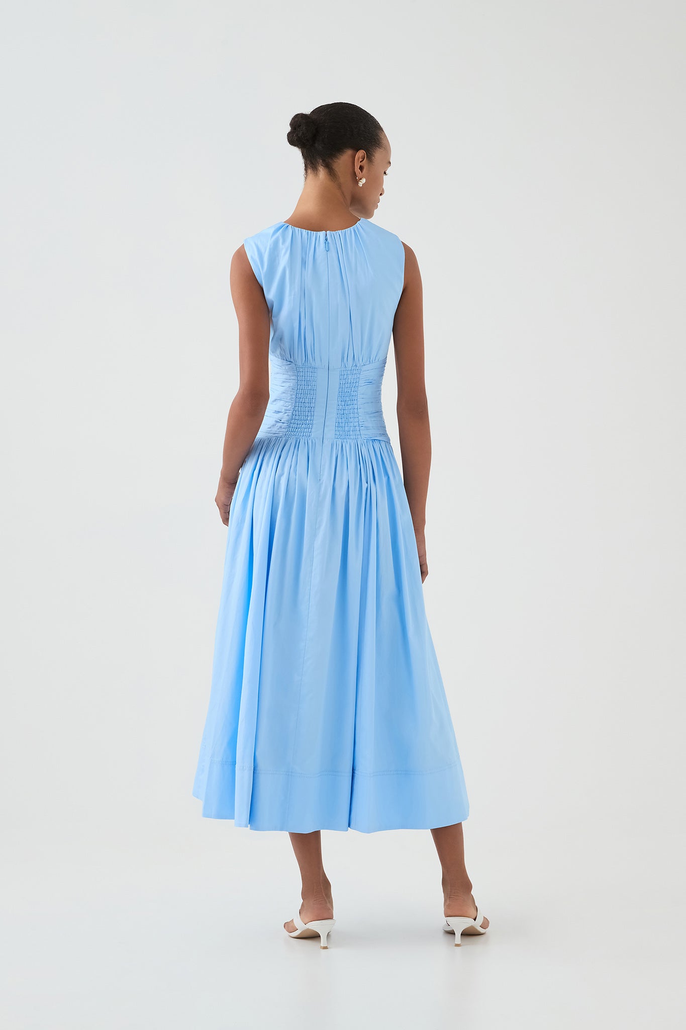 Agatha Knot Waist Midi Dress | Powder Blue | Aje Aje International Agatha Knot Waist Midi Dress | Powder Blue | Aje Aje International