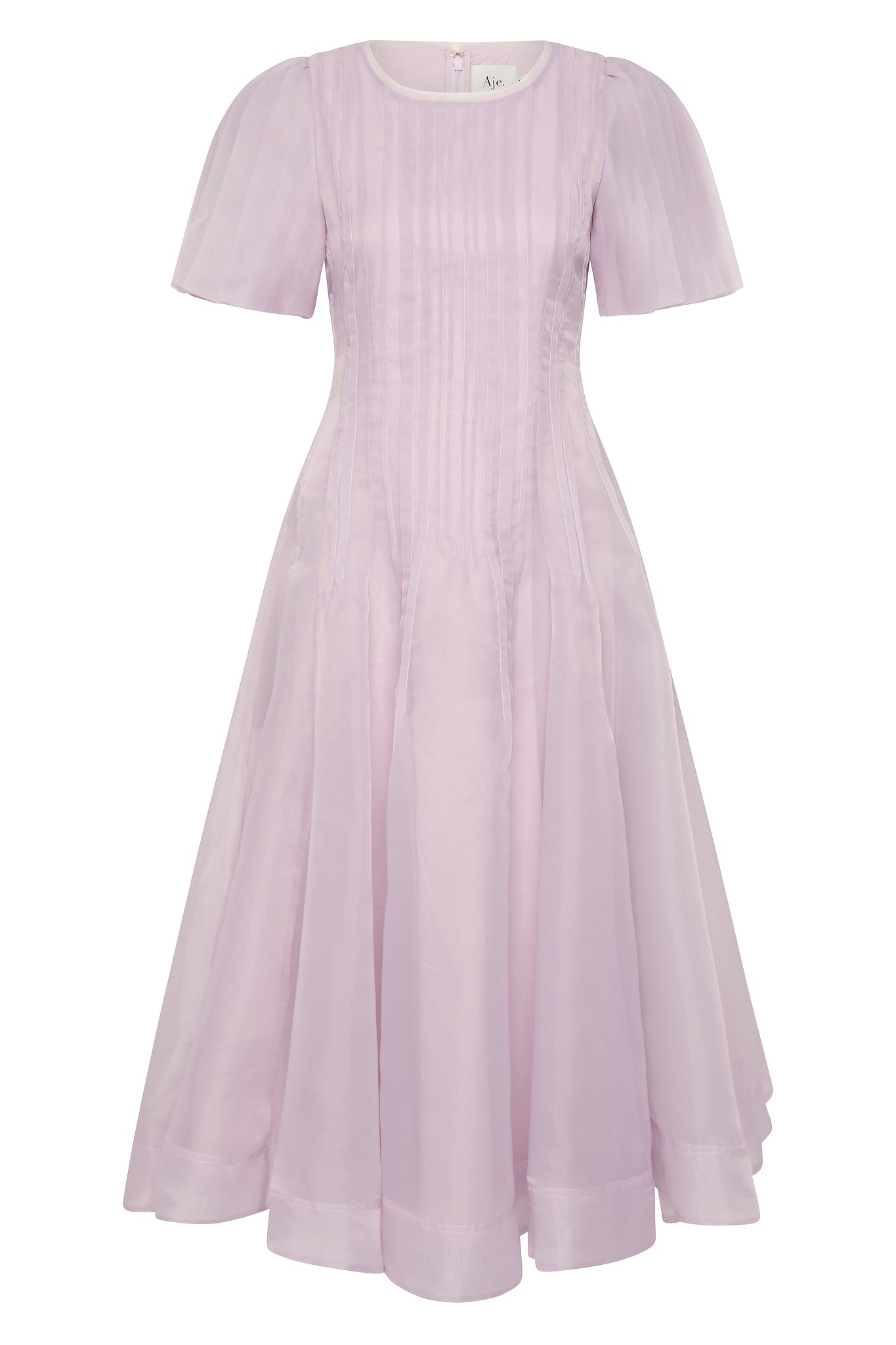 aje pleated dress Fleur Pleated Gown-MAGENTA / 4