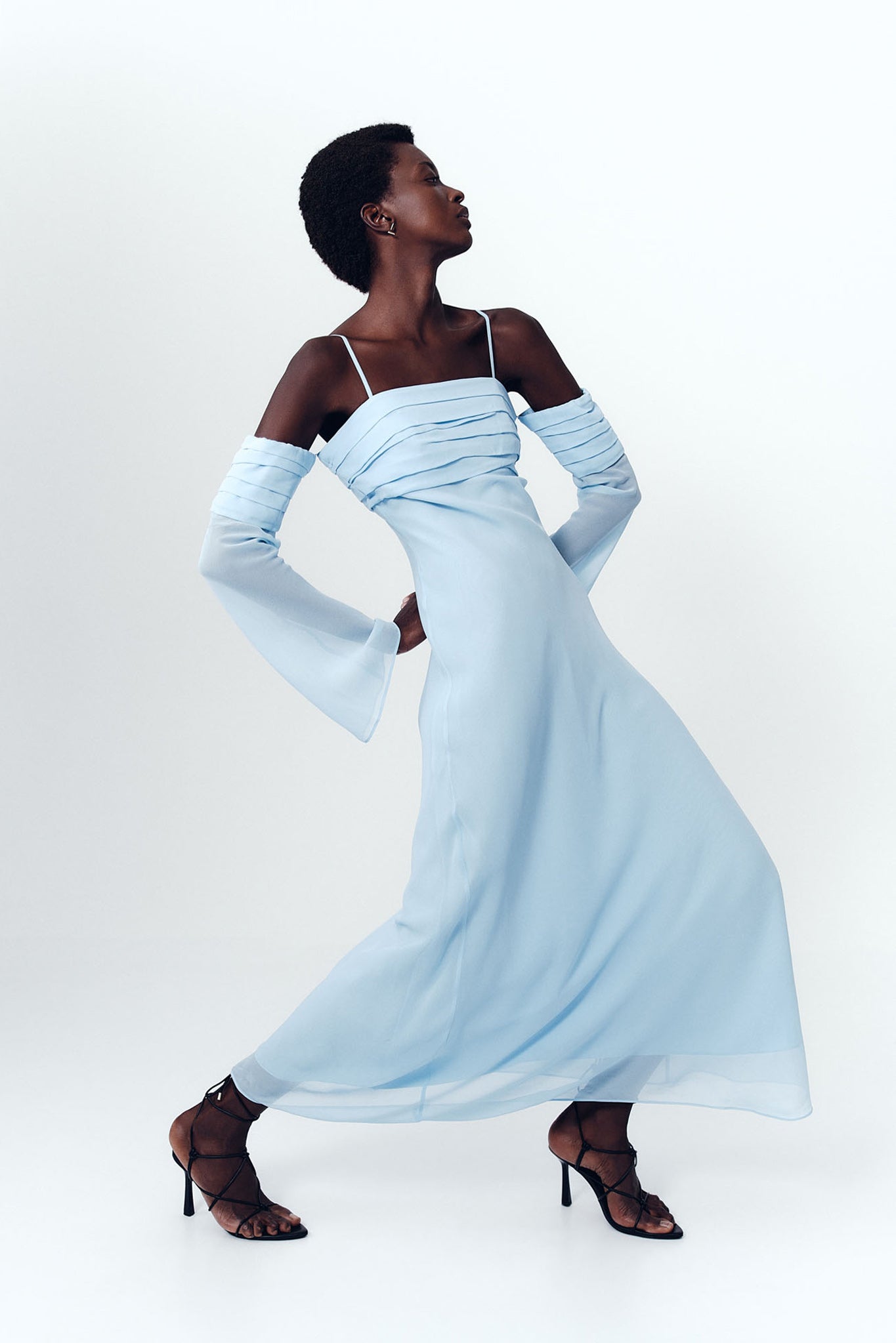 aje minette chiffon dress Aje - Minette Chiffon Maxi Dress