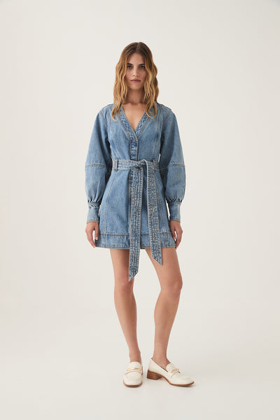 Outline Denim Mini Dress | Coastal Blue
