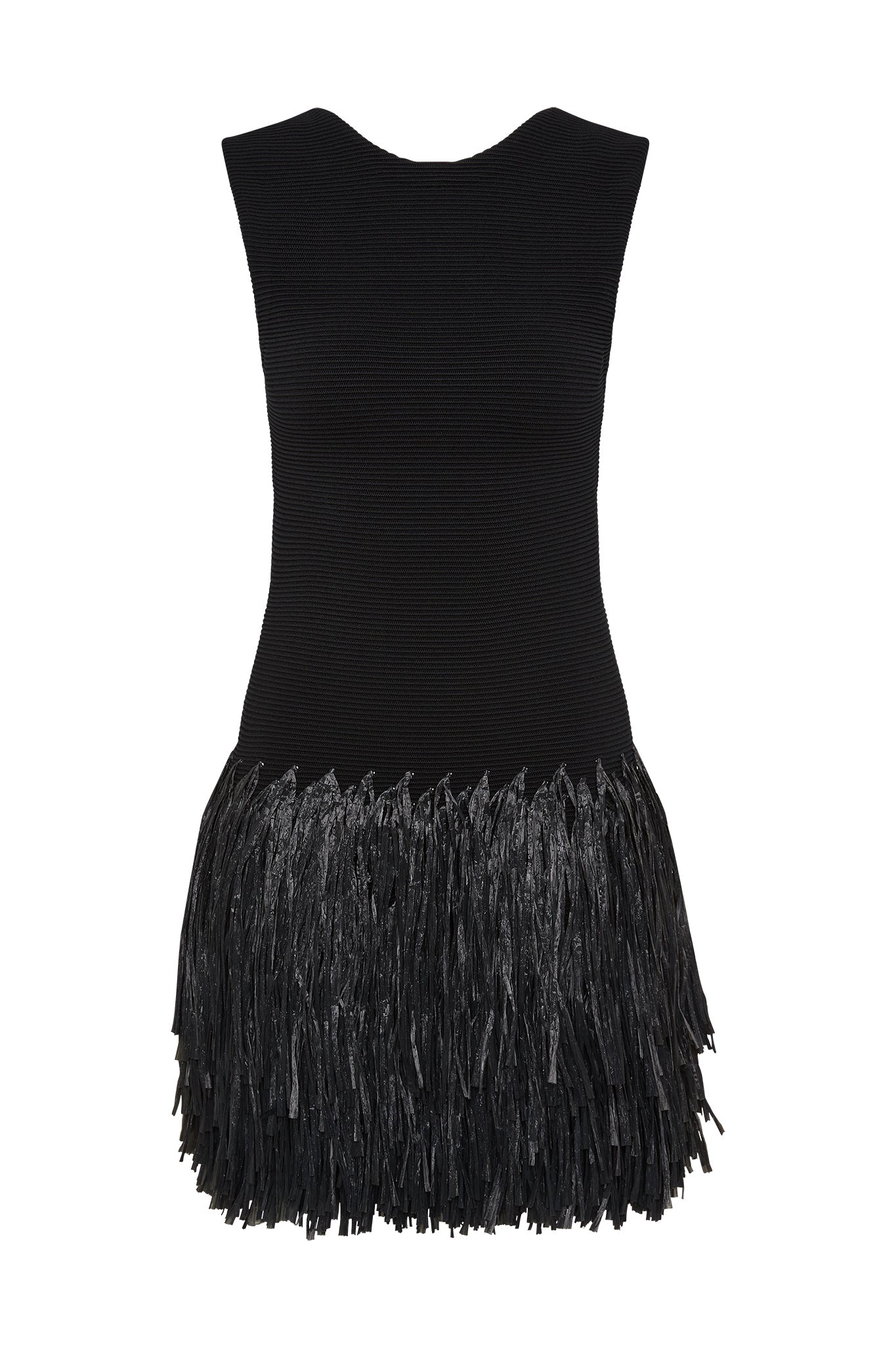 aje mini dress black Billie Corded Mini Dress-BLACK / 4