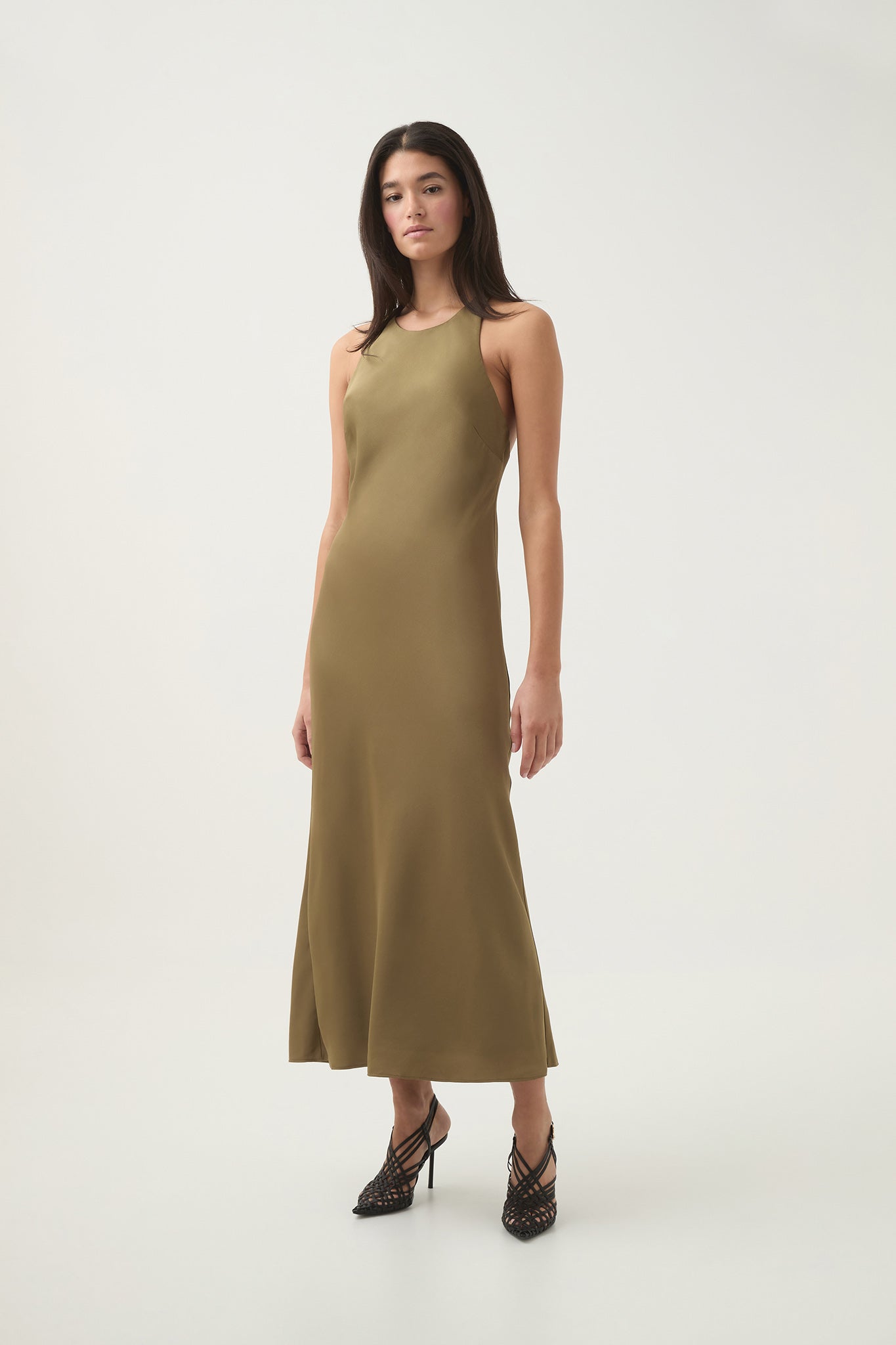 aje olive green dress The Edit