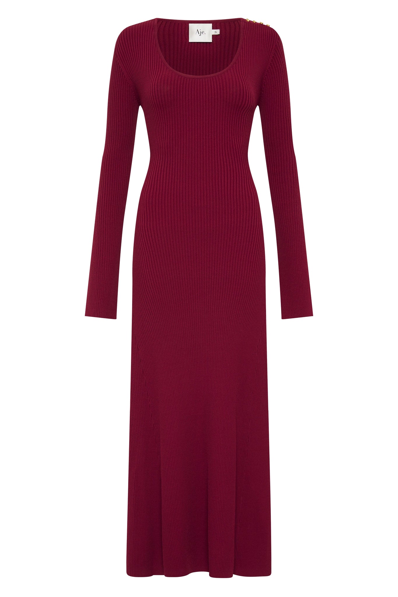 Zeitgeist Knit Midi Dress | Deep Crimson | Aje – Aje ROW