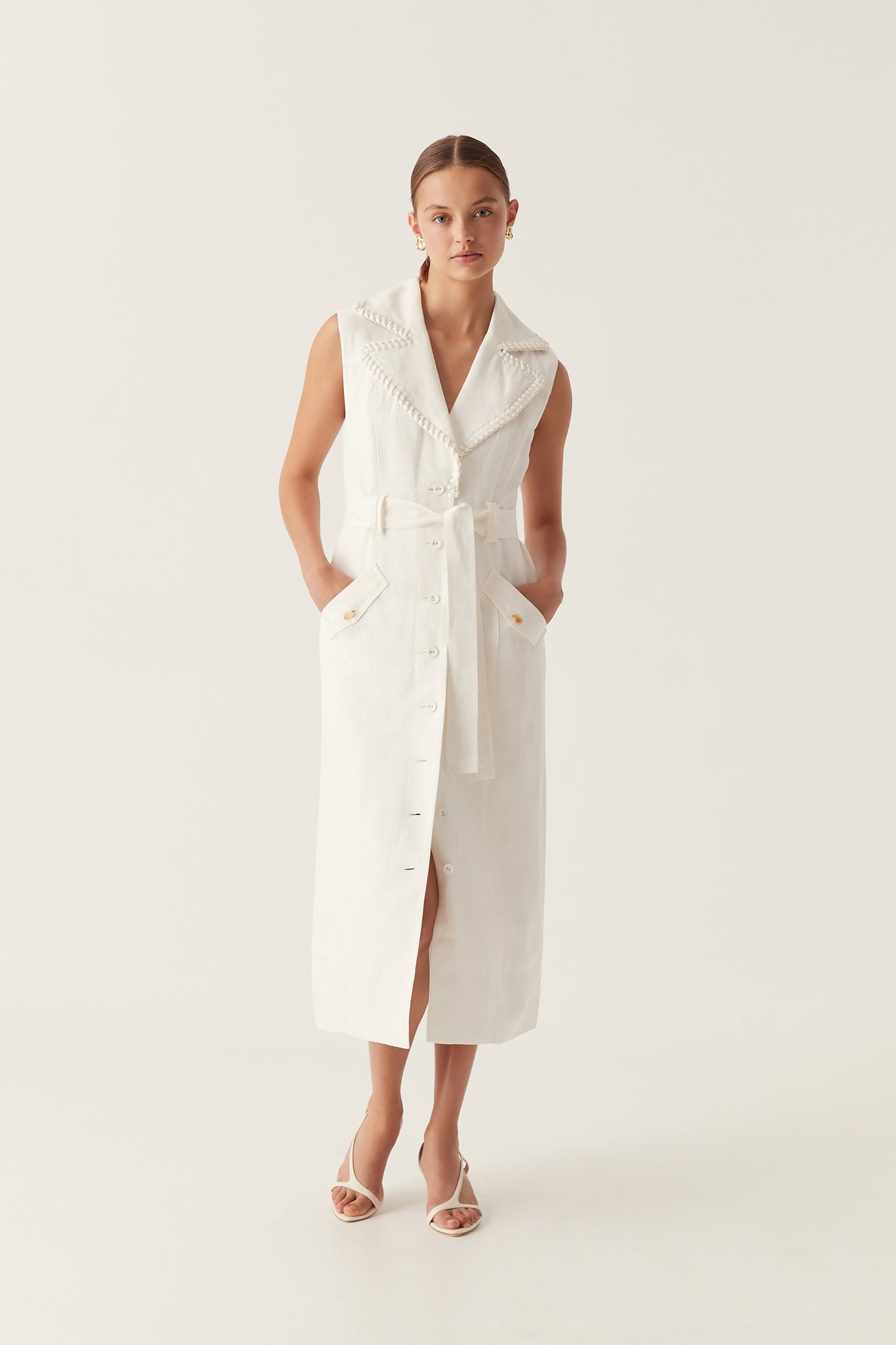 Utility Midi Dress Ivory Aje Aje ROW