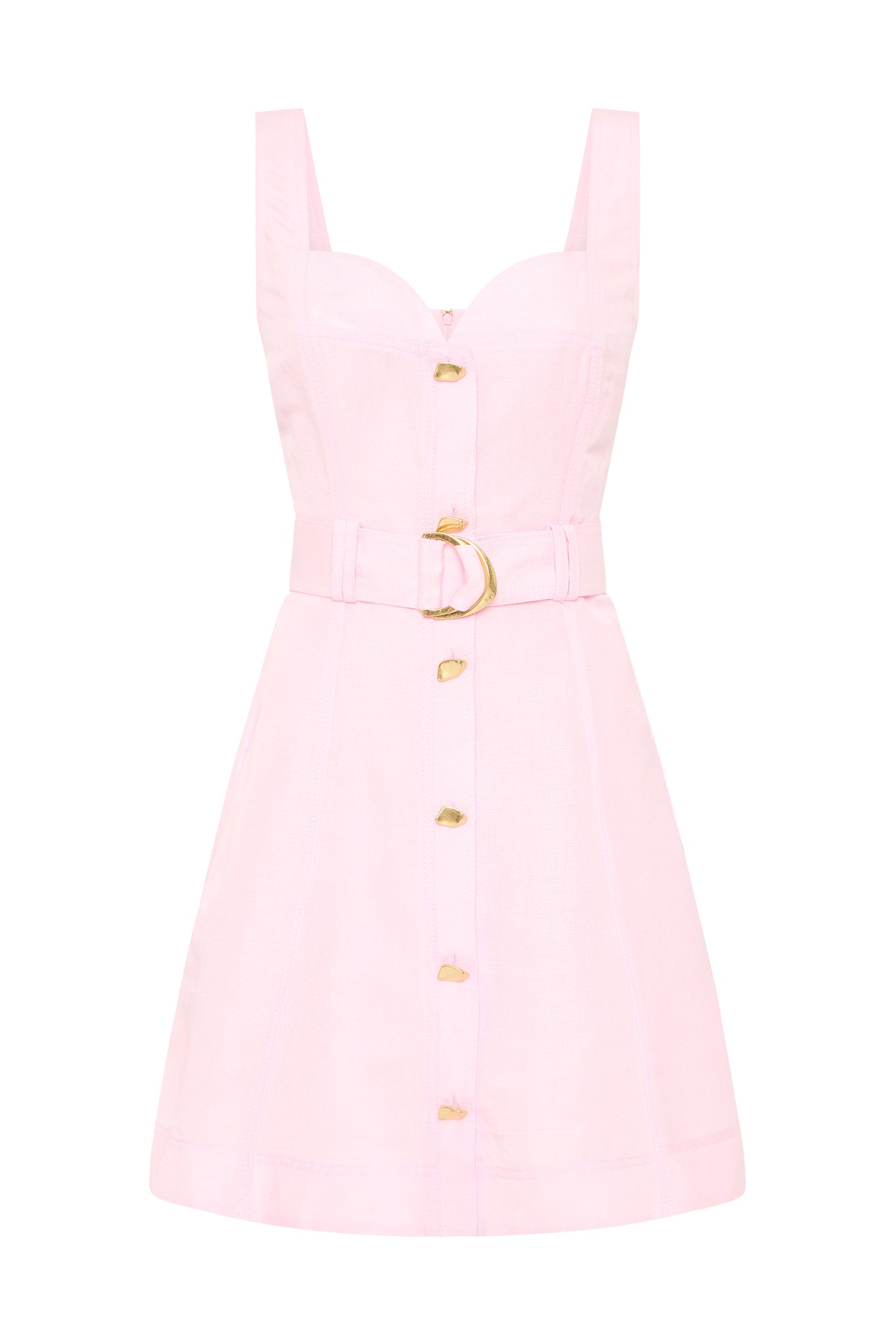 Clay Belted Midi Dress | Pastel Pink | Aje Aje International Clay Belted Midi Dress | Pastel Pink | Aje Aje International