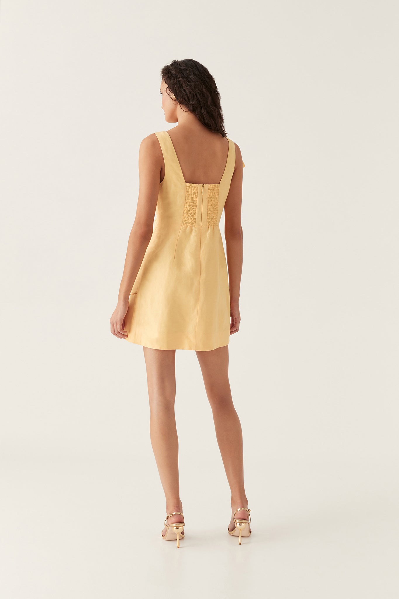 marigold muse yellow satin mini dress Energy Mini Dress | Marigold Yellow
