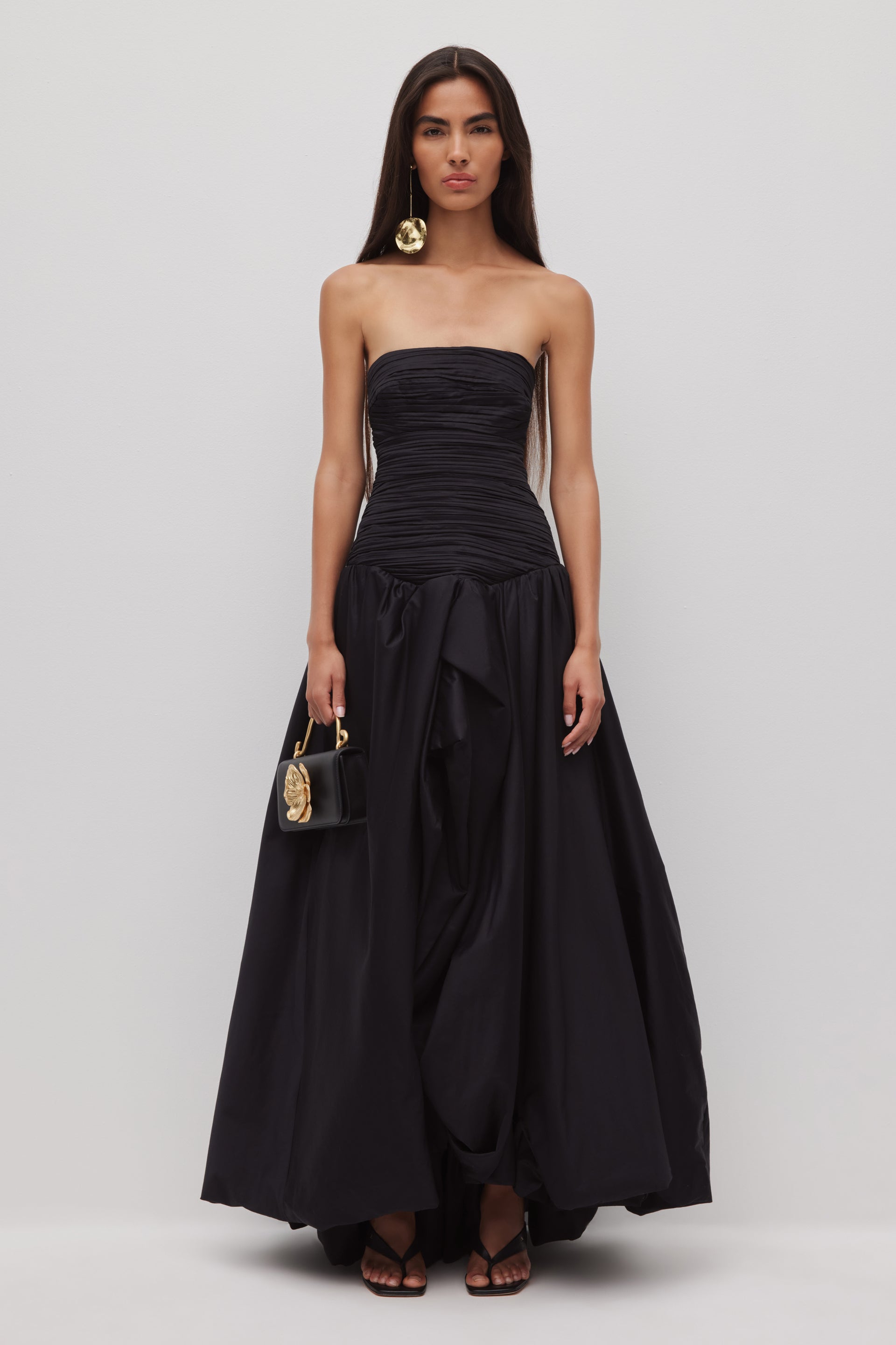 ayelet black dress ASTR The Label Lizet Strapless Dress Sheer Overlay main image 0