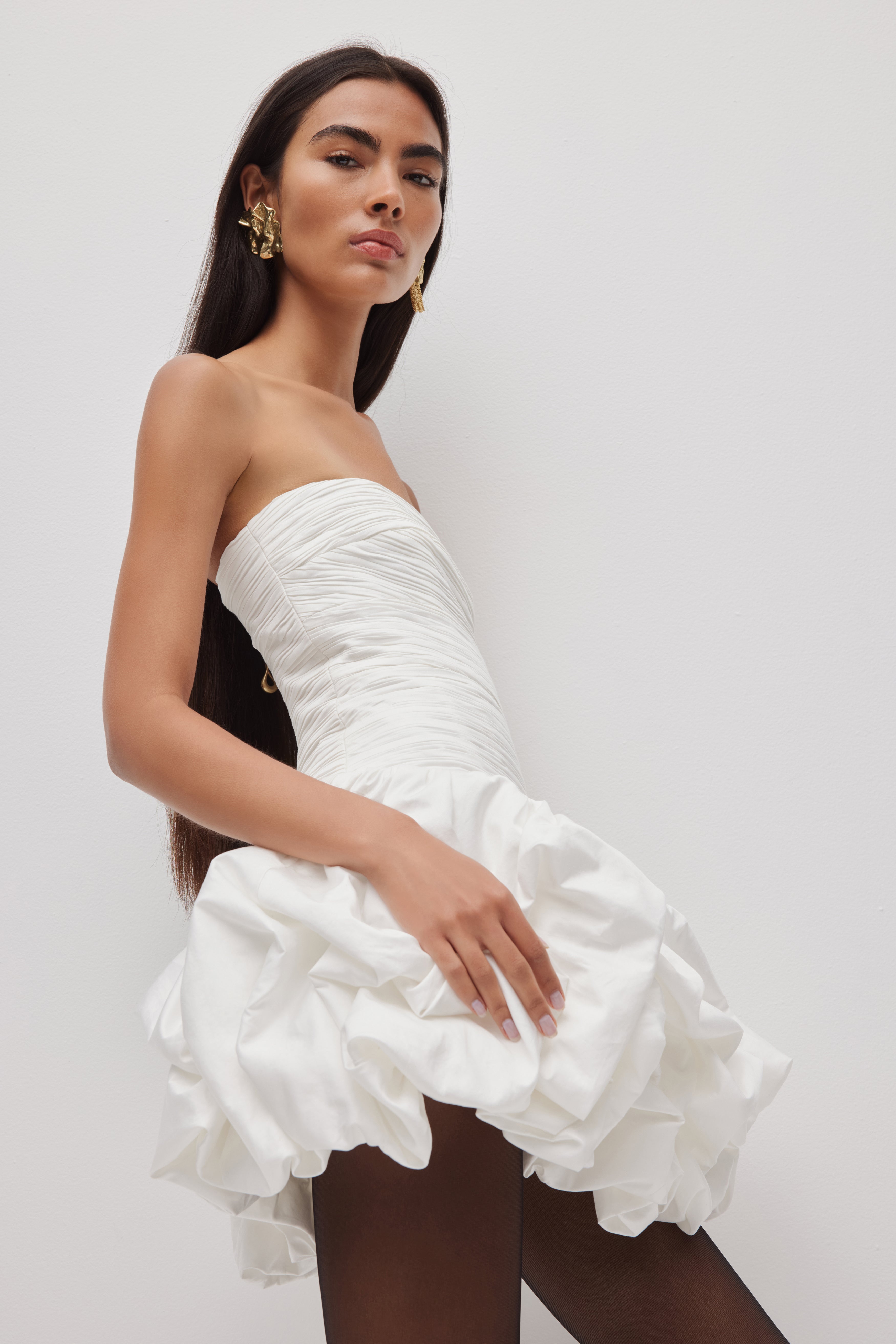 Violette Bubble Hem Mini Dress