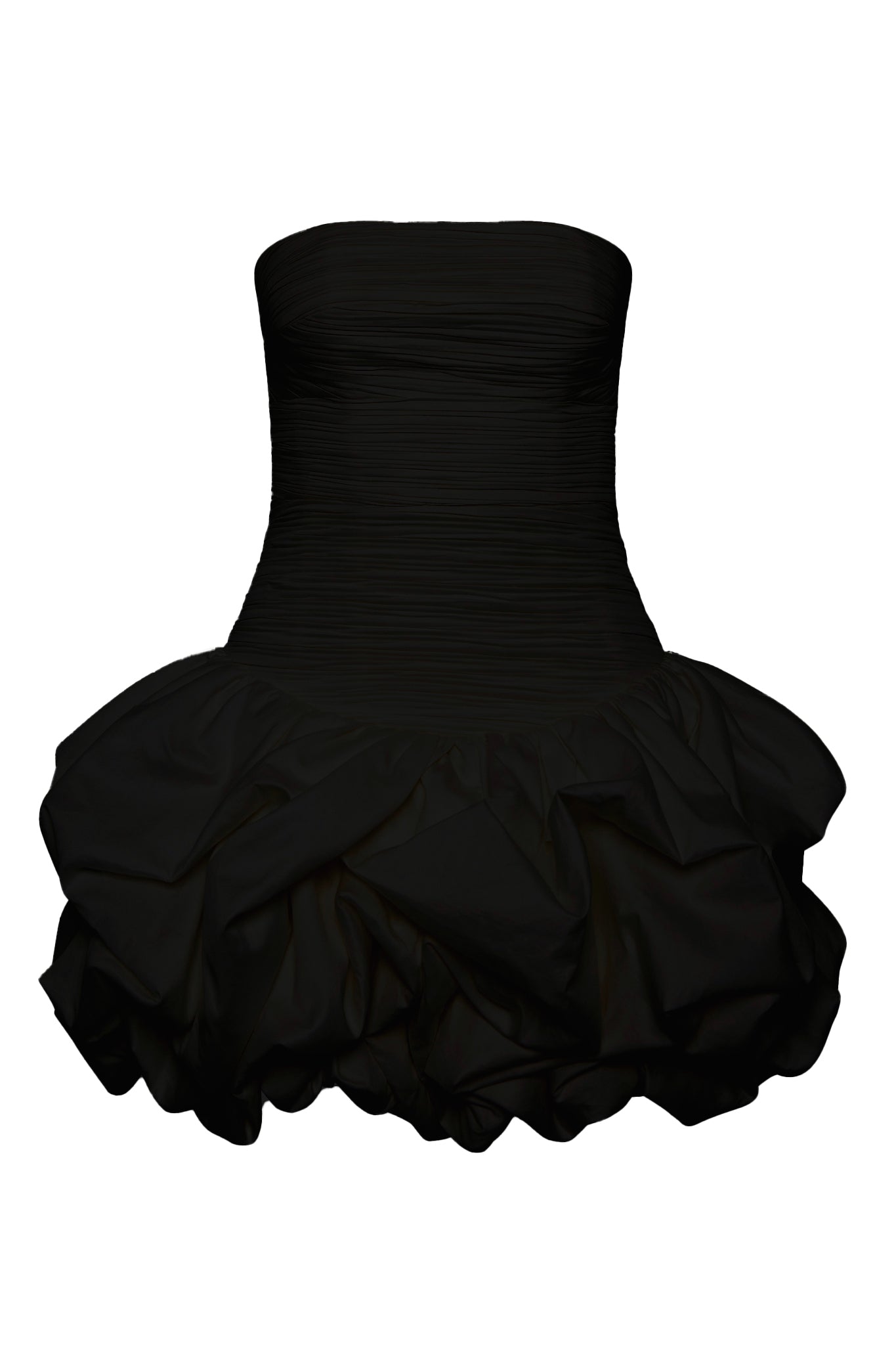 Violette Bubble Hem Mini Dress-BLACK / 4 Violette Bubble Hem Mini Dress-BLACK / 4
