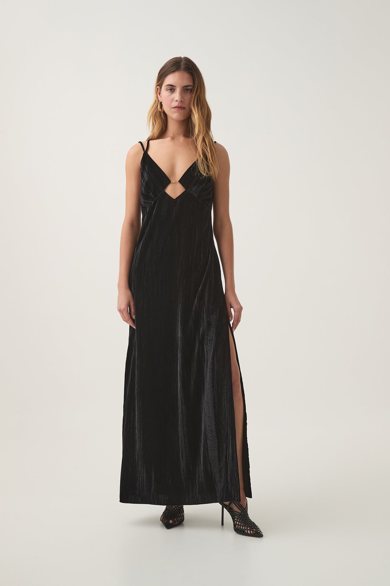 Moonbow Velvet Maxi Dress-BLACK / 4 Moonbow Velvet Maxi Dress-BLACK / 4