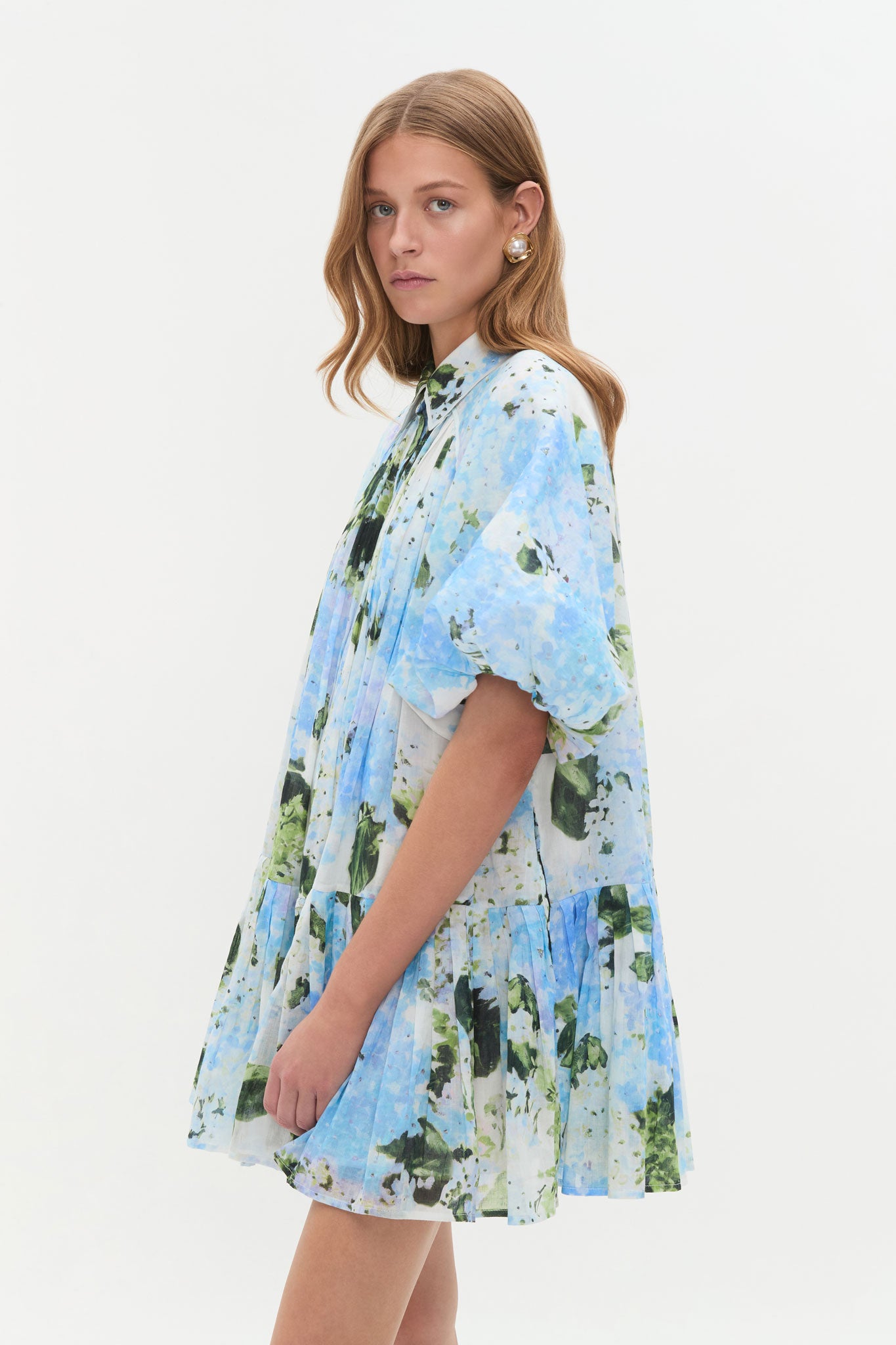 Anthea Mini Smock Dress-BLUE HYDRANGEA / 4 Anthea Mini Smock Dress-BLUE HYDRANGEA / 4