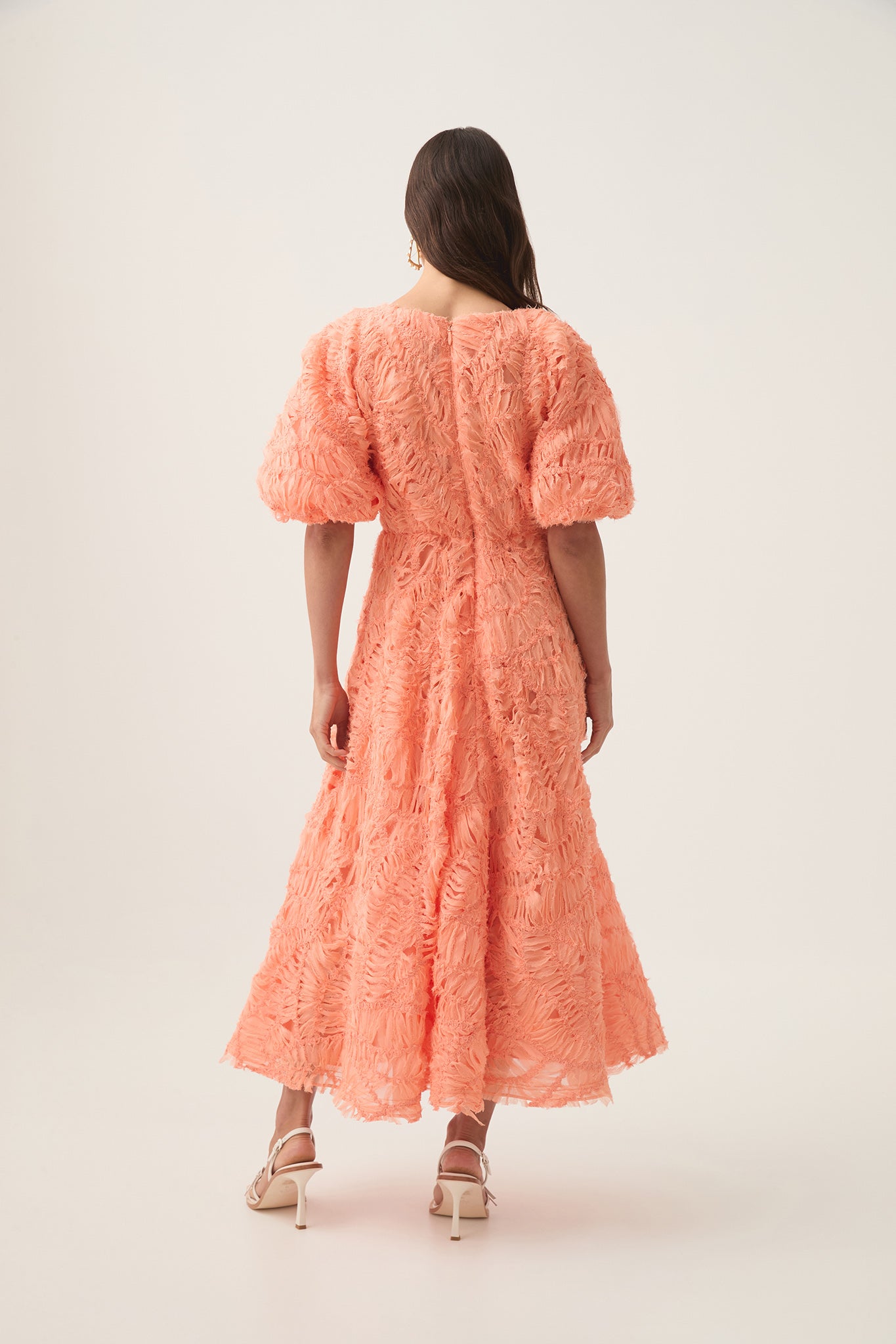 aje florential textured midi dress Florential Textured Midi Dress | Rosewater