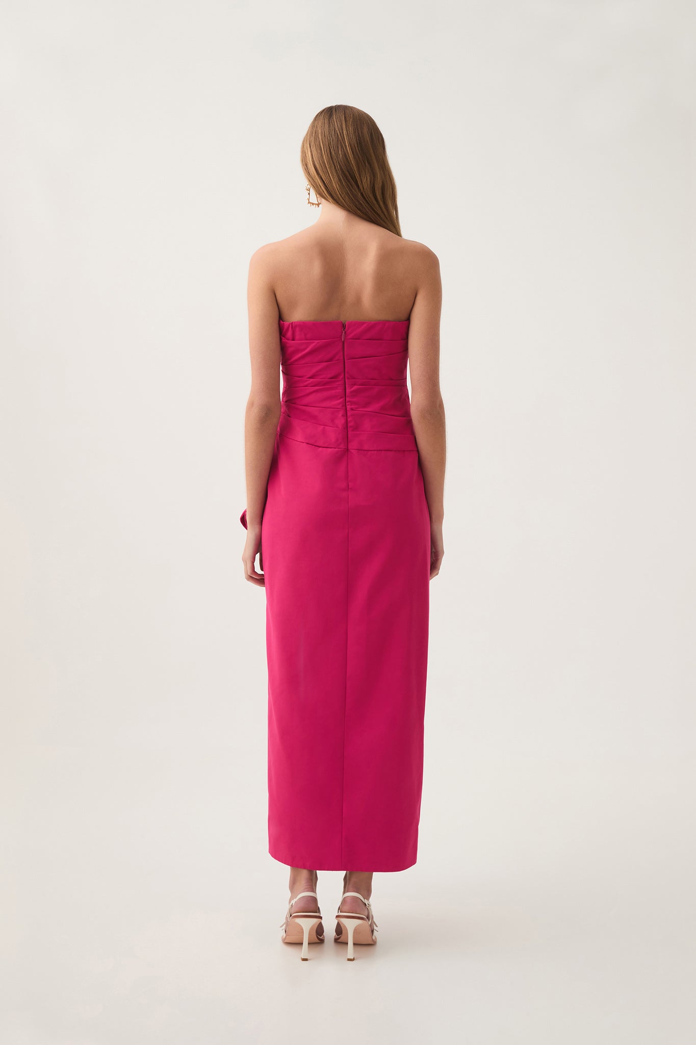 aje magnetic draped midi dress Magnetic Draped Midi Dress | Black