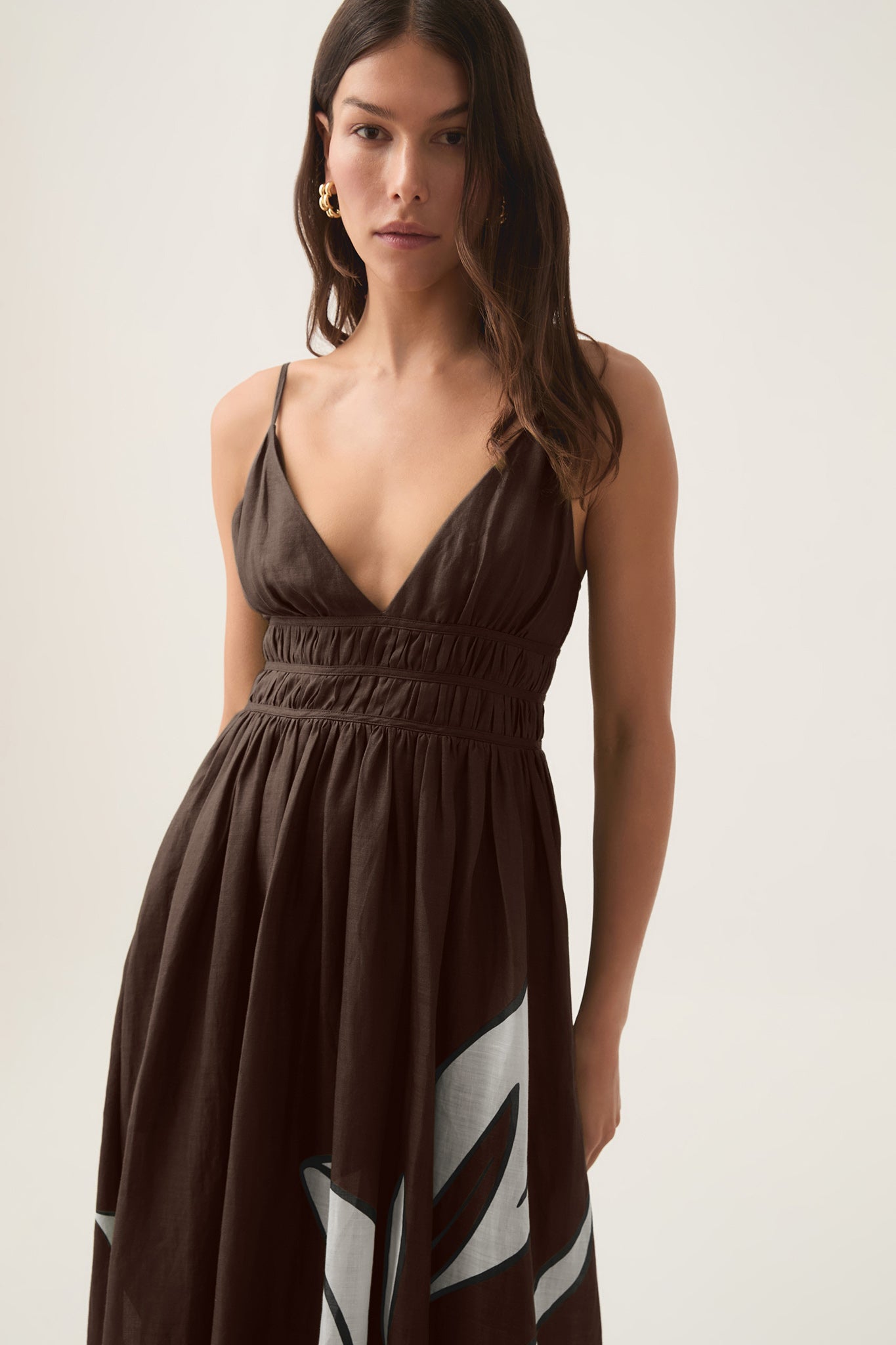 aje planetary maxi dress Aje - Planetary Maxi Dress In Abstract Fern
