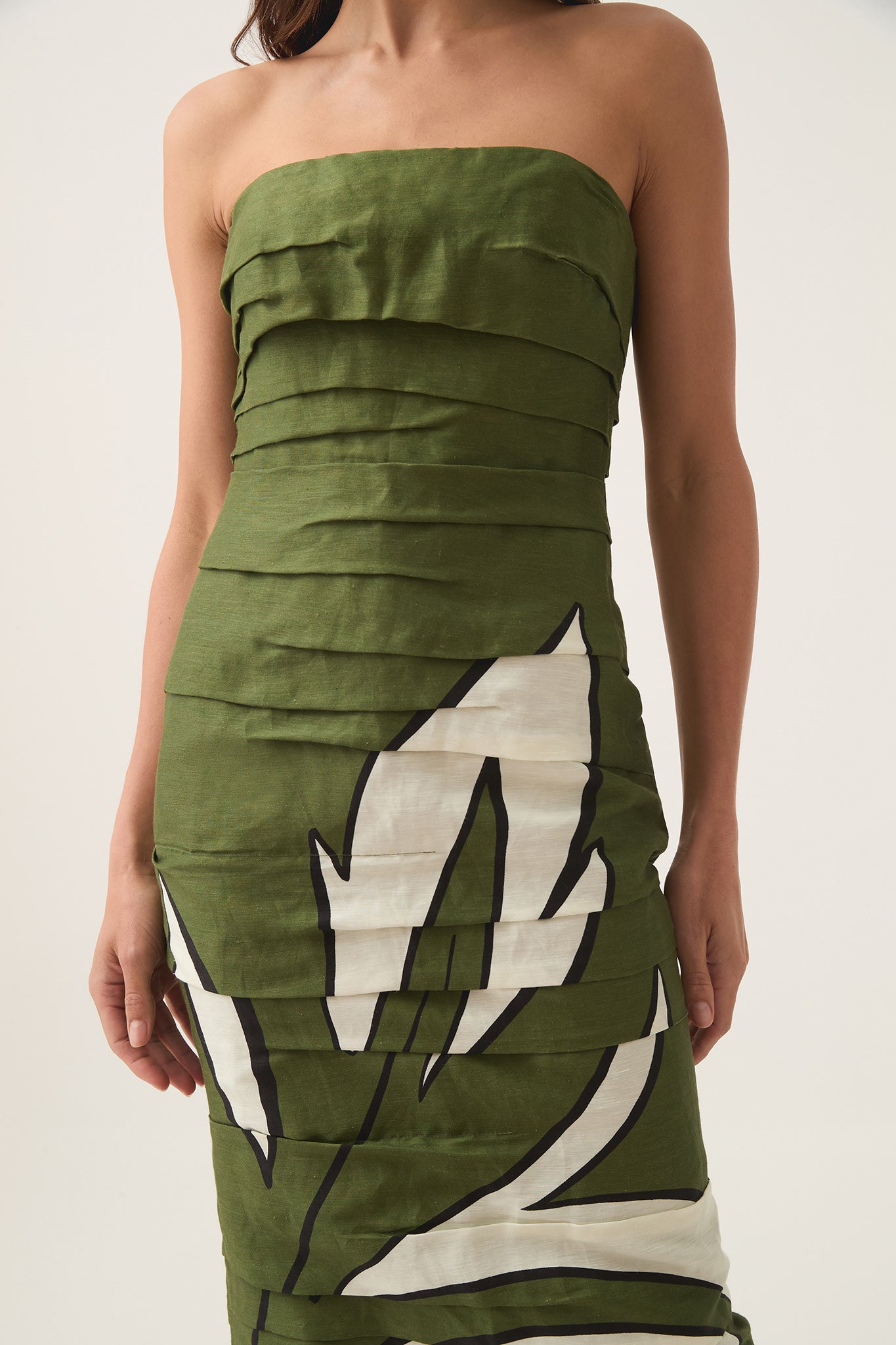 aje jasmine midi dress Jasmine Midi Dress | Abstract Fern