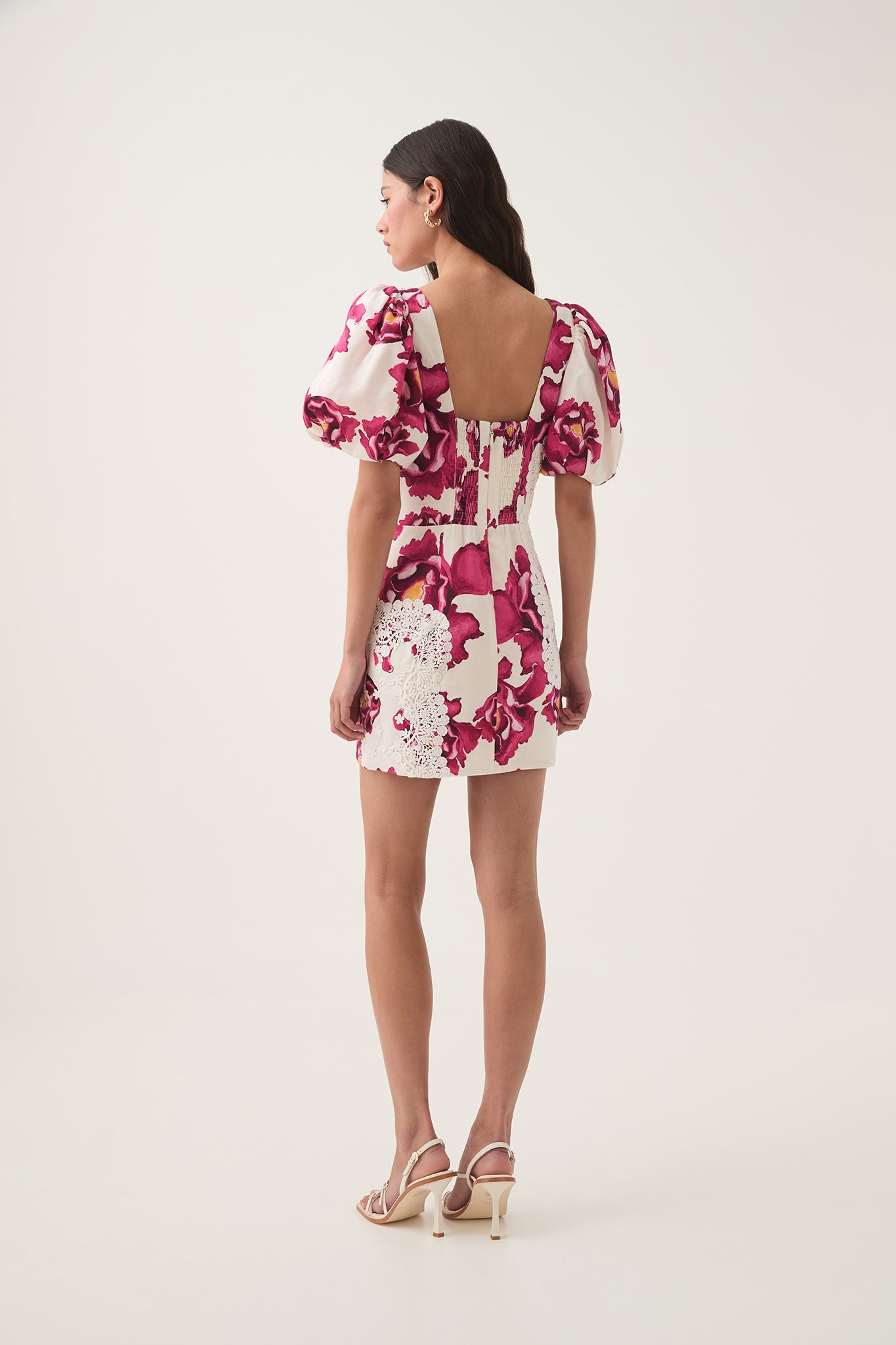 aje florential mini swing dress Aje Florential Mini Swing Dress in Azalea Pink