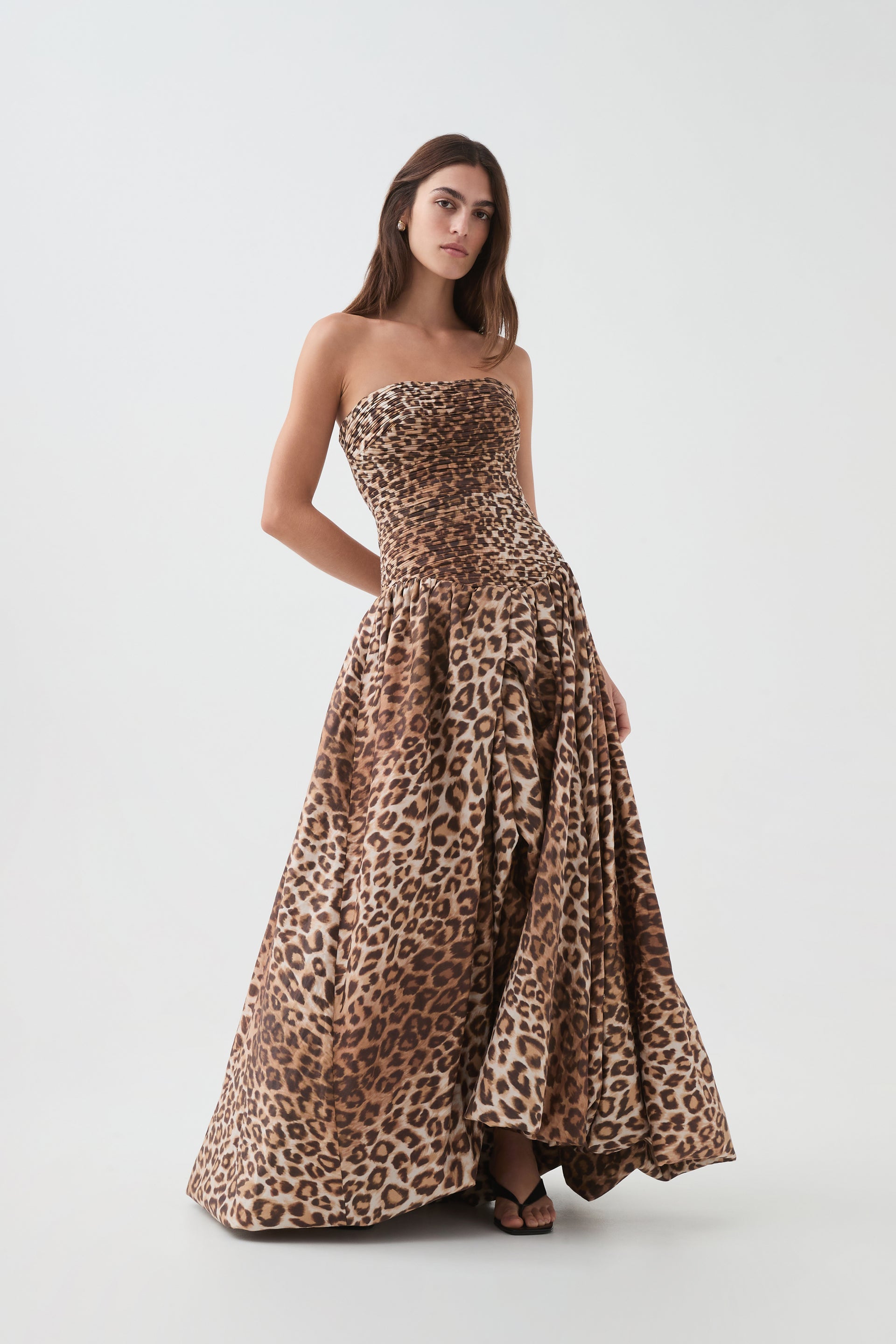 formal maxi dresses for wedding guests Demi Floral Textured Maxi Dress Brown | Wedding Guest Dress