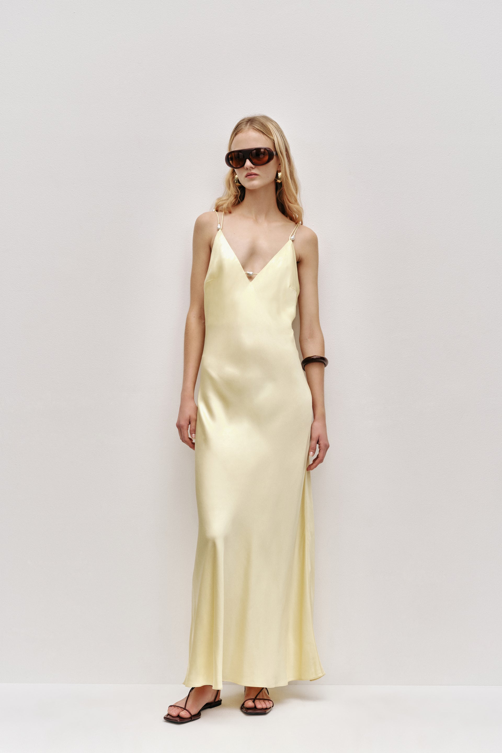 agate crossback midi dress Agate Crossback Dress-BUTTER / 12