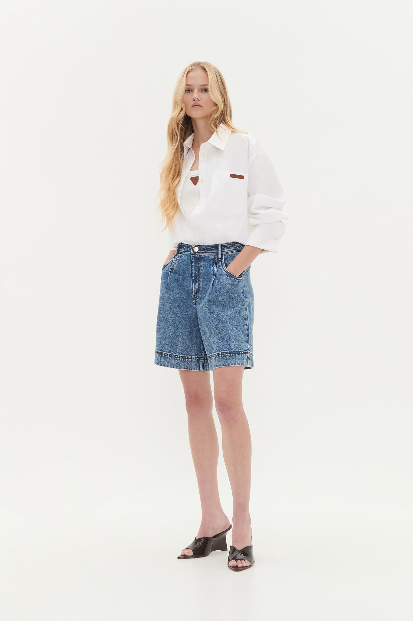 Flynn Longline Denim Short