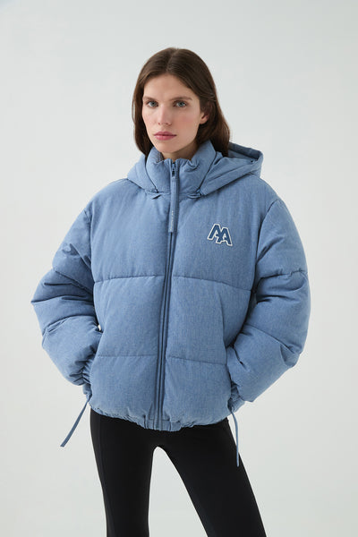 Washed Down Puffer Jacket ブルー FW24)Washed Down Puffer Jacket – thisisneverthat® JP