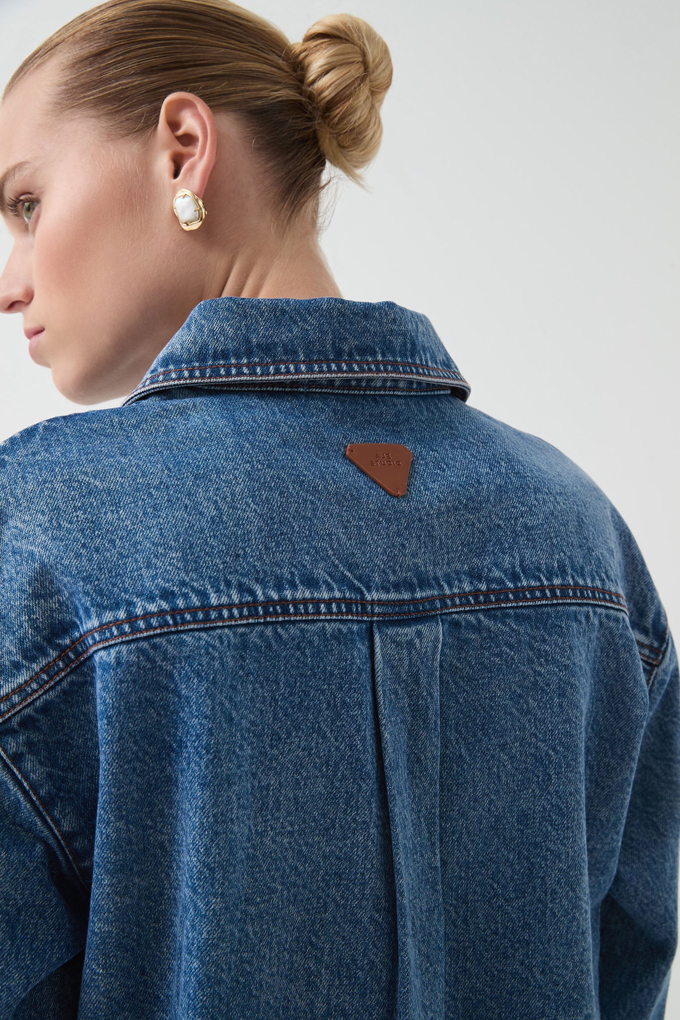 aje denim shirt dress Maya Denim Mini Dress-BLACK / 6