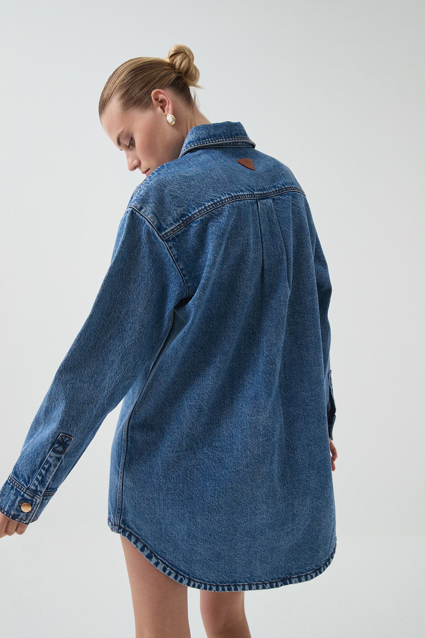 aje studio denim dress Zella Panel Shirt Dress Aje International