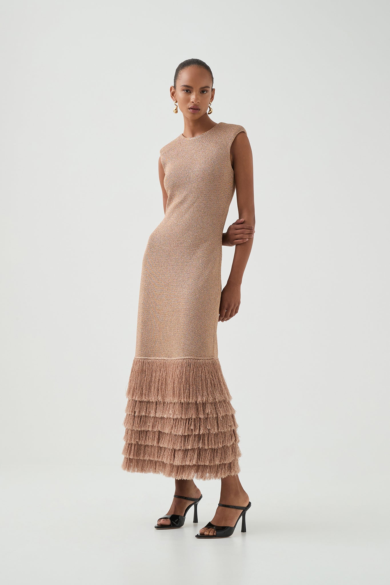 Breeze Knit Midi Dress | Rose Gold | Aje Aje International Breeze Knit Midi Dress | Rose Gold | Aje Aje International