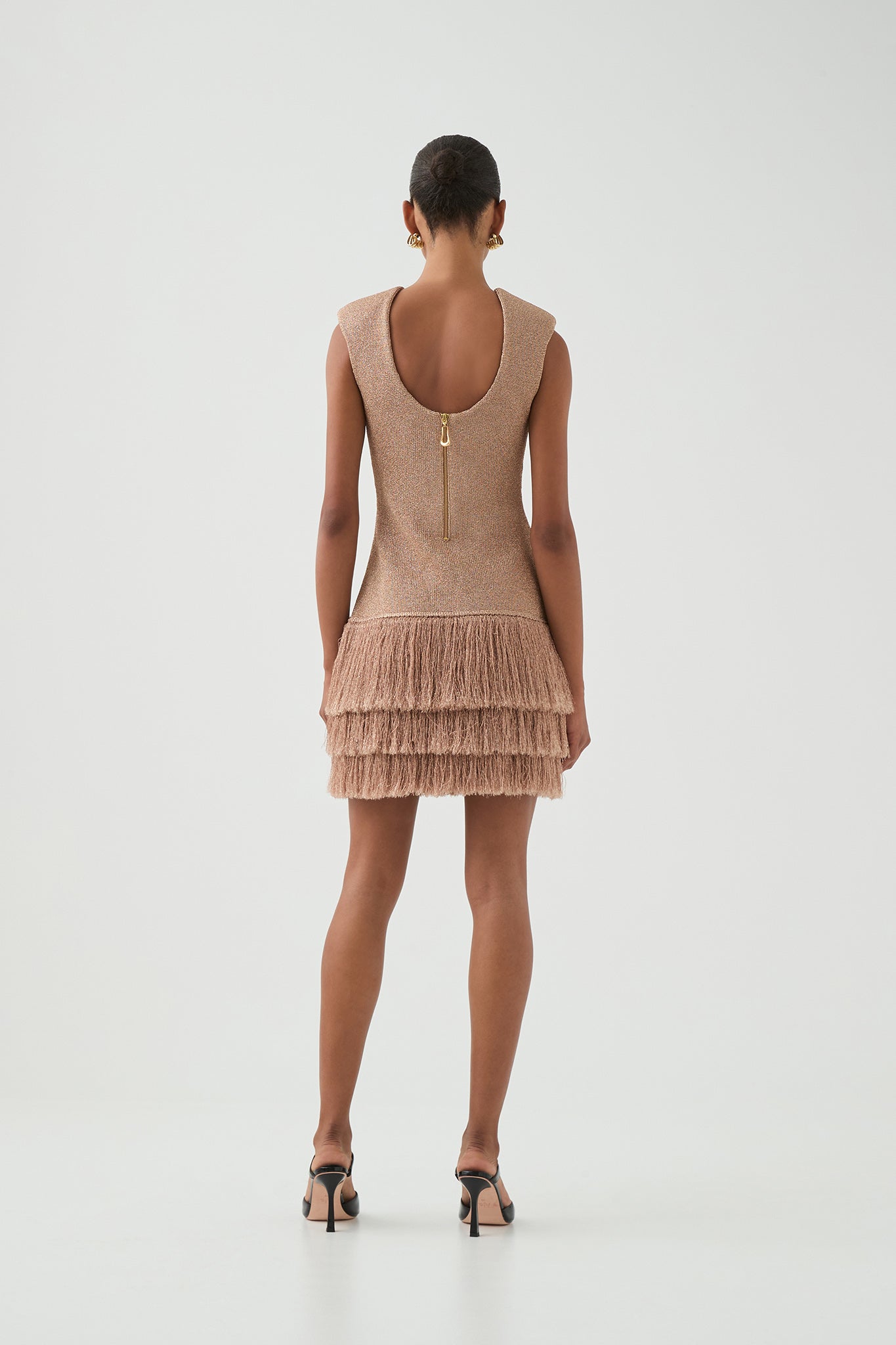 Breeze Knit Mini Dress | Rose Gold | Aje Aje International Breeze Knit Mini Dress | Rose Gold | Aje Aje International