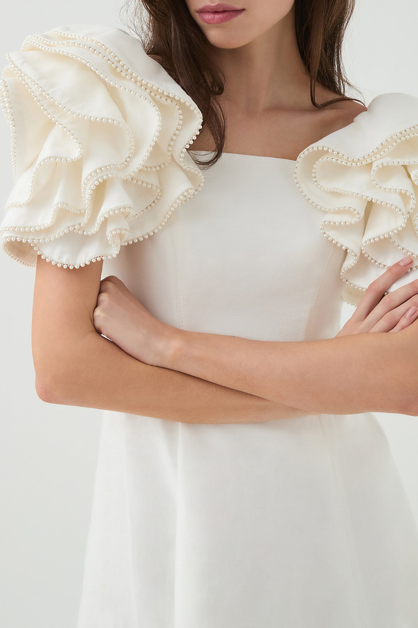 aje twyla midi dress Twyla Midi Dress-IVORY / 4