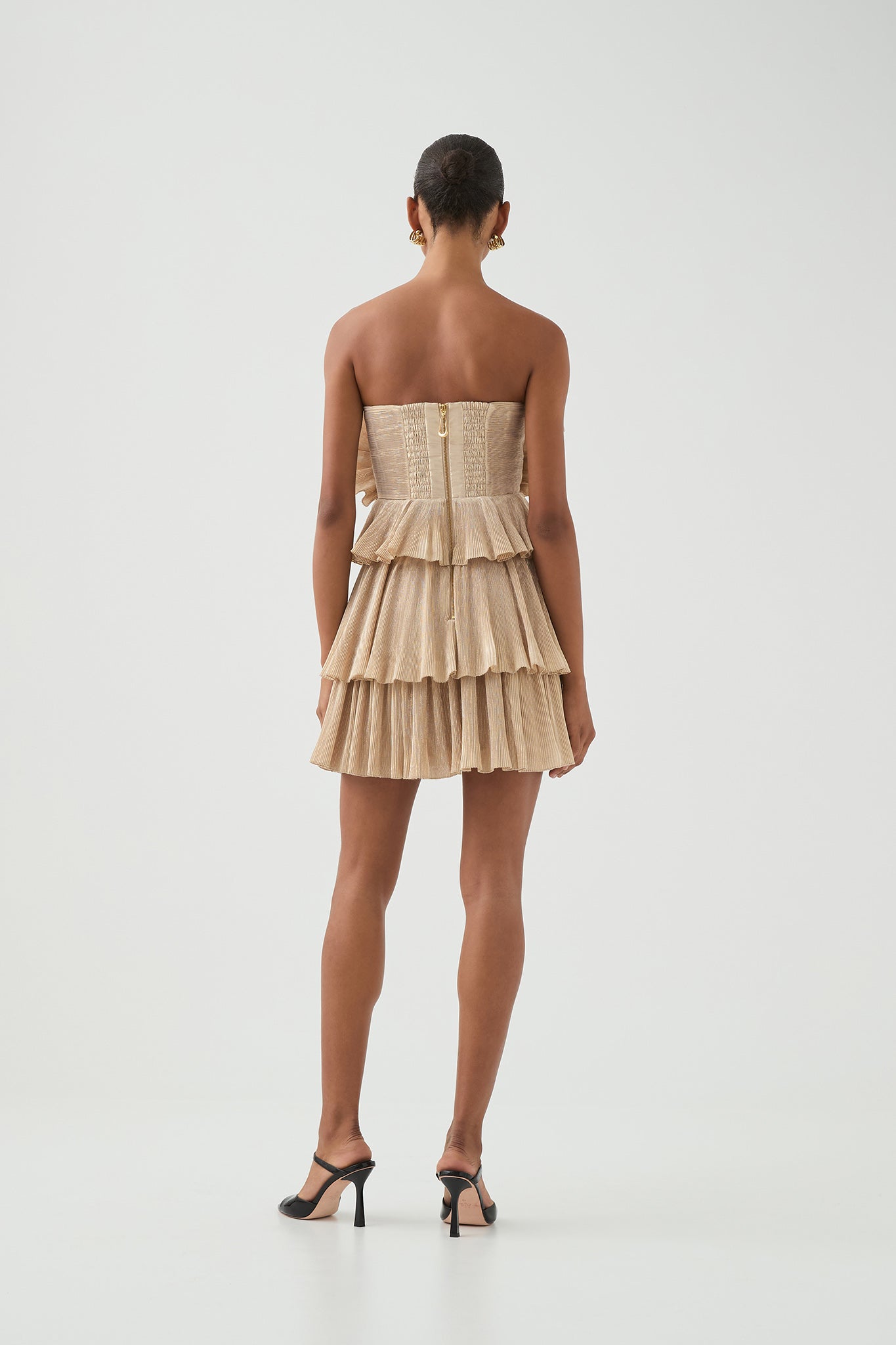 Kyra Mini Dress | Gold | Aje Aje International Kyra Mini Dress | Gold | Aje Aje International