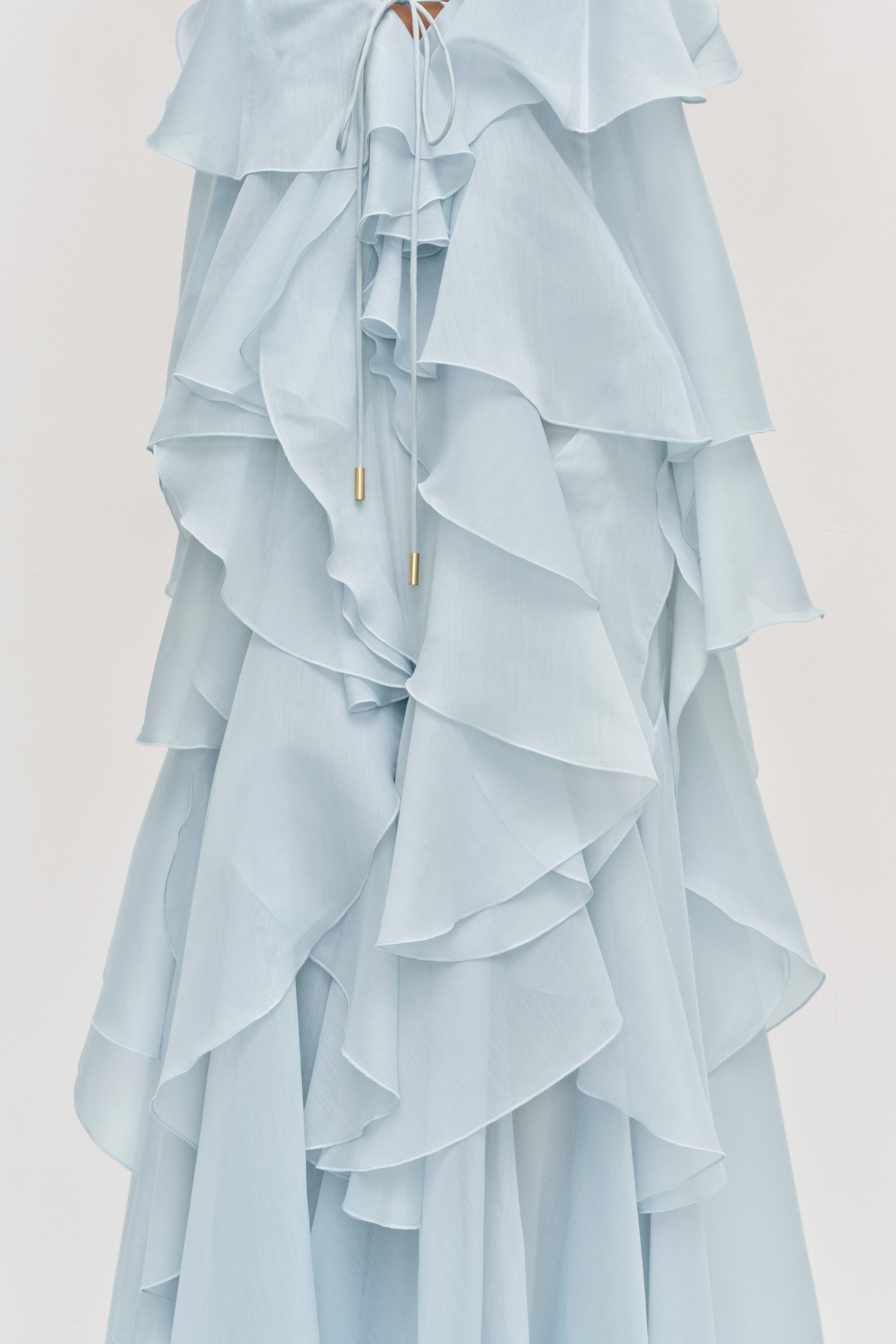 Pandorea Layered Maxi Dress | Silver Blue | Aje Aje International Pandorea Layered Maxi Dress | Silver Blue | Aje Aje International