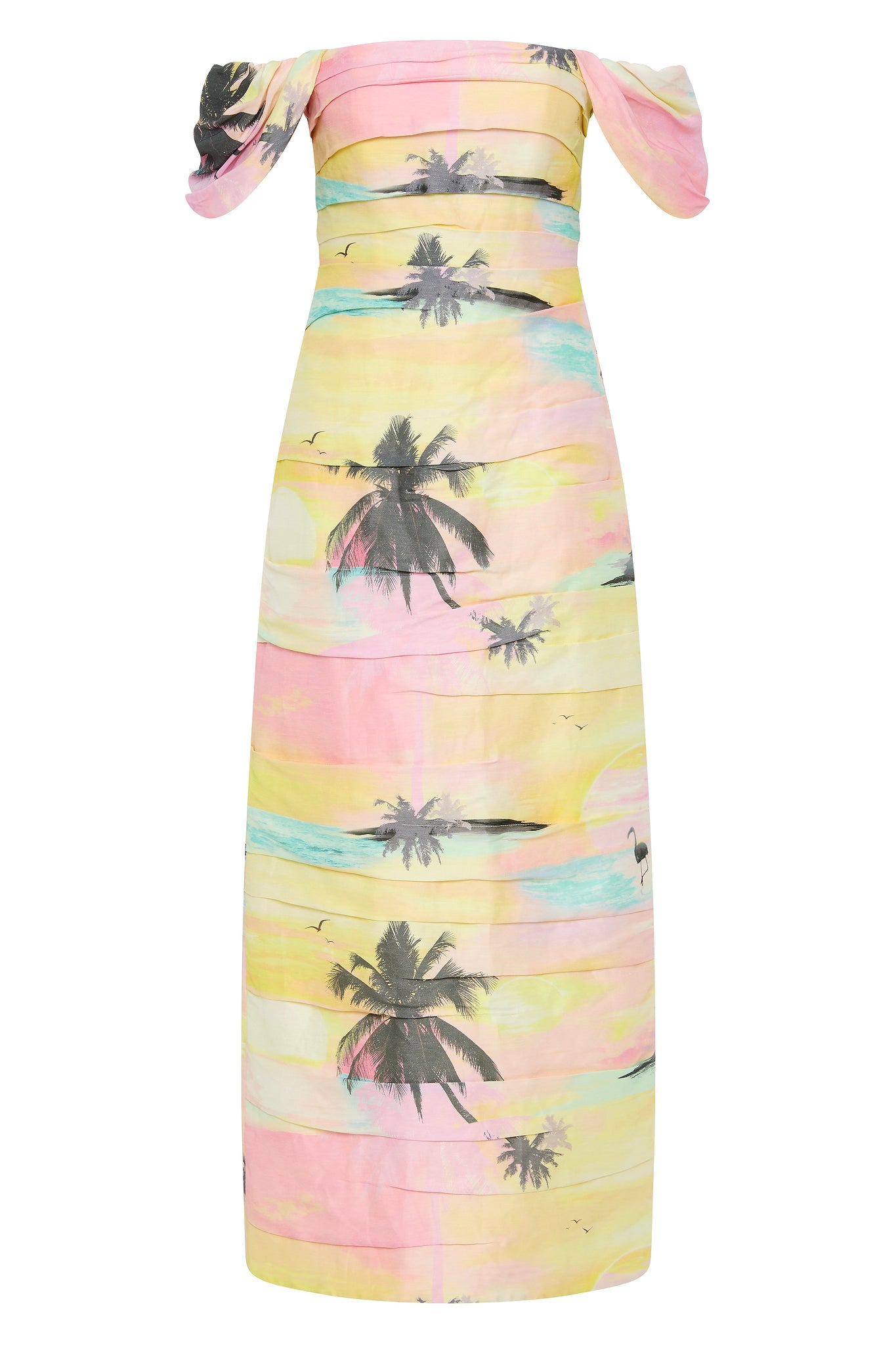 Zara Gathered Maxi Dress | Sunset Sky | Aje Aje International Zara Gathered Maxi Dress | Sunset Sky | Aje Aje International
