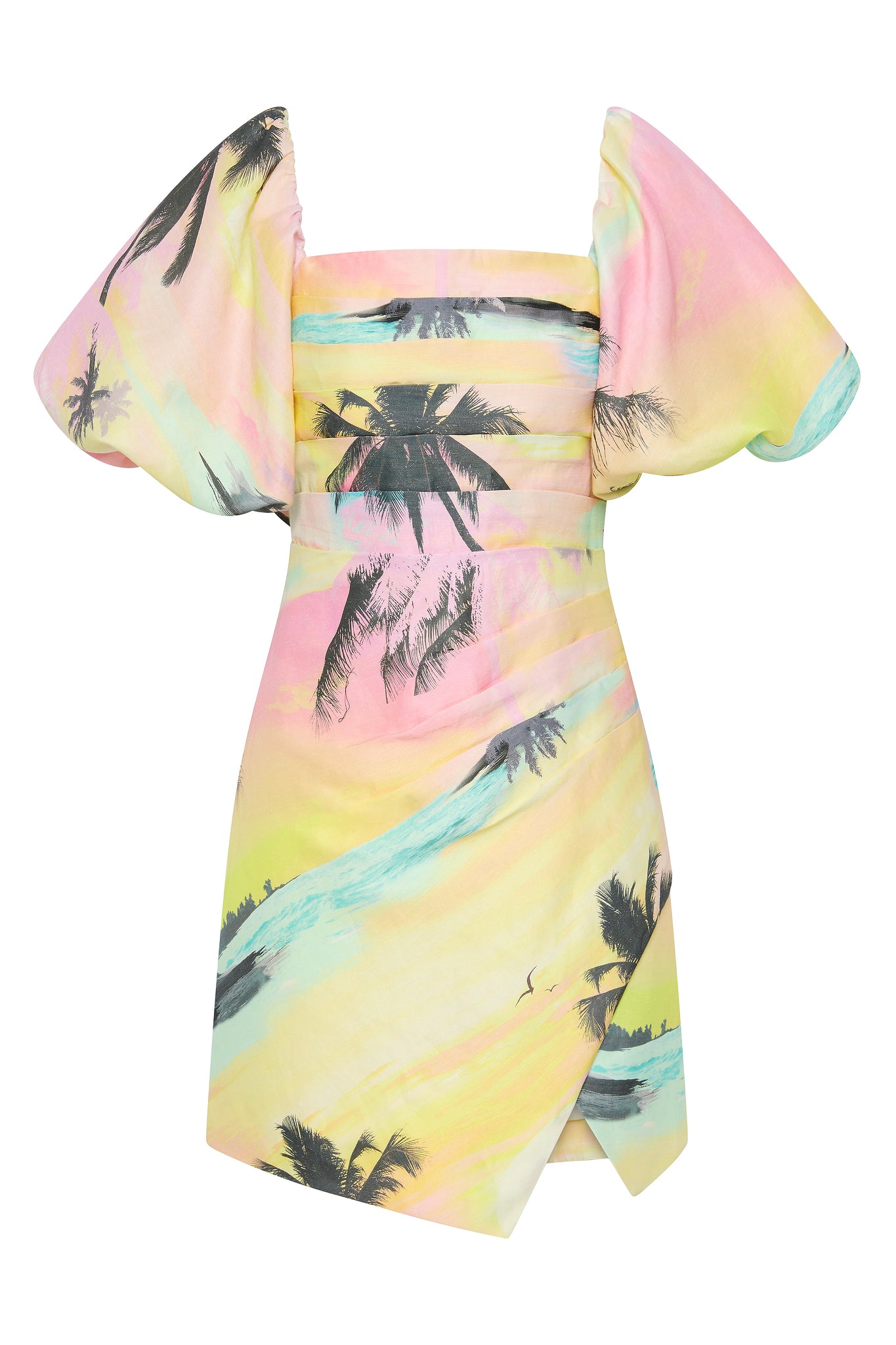 Paradise Wrap Front Mini Dress | Sunset Sky | Aje Aje International Paradise Wrap Front Mini Dress | Sunset Sky | Aje Aje International