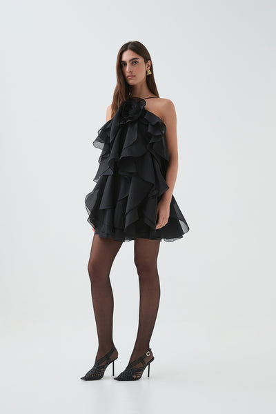 Pandorea Layered Mini Dress | Black