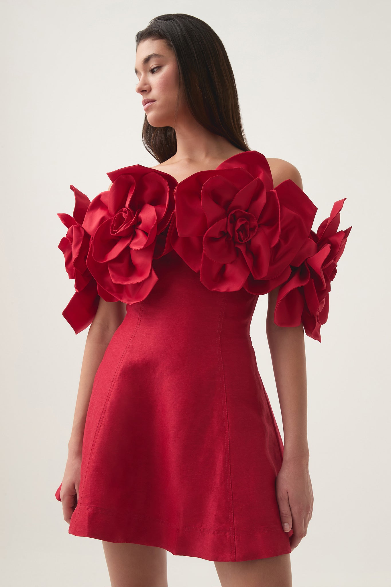 aje red dress Aje Floral-print Mini Dress