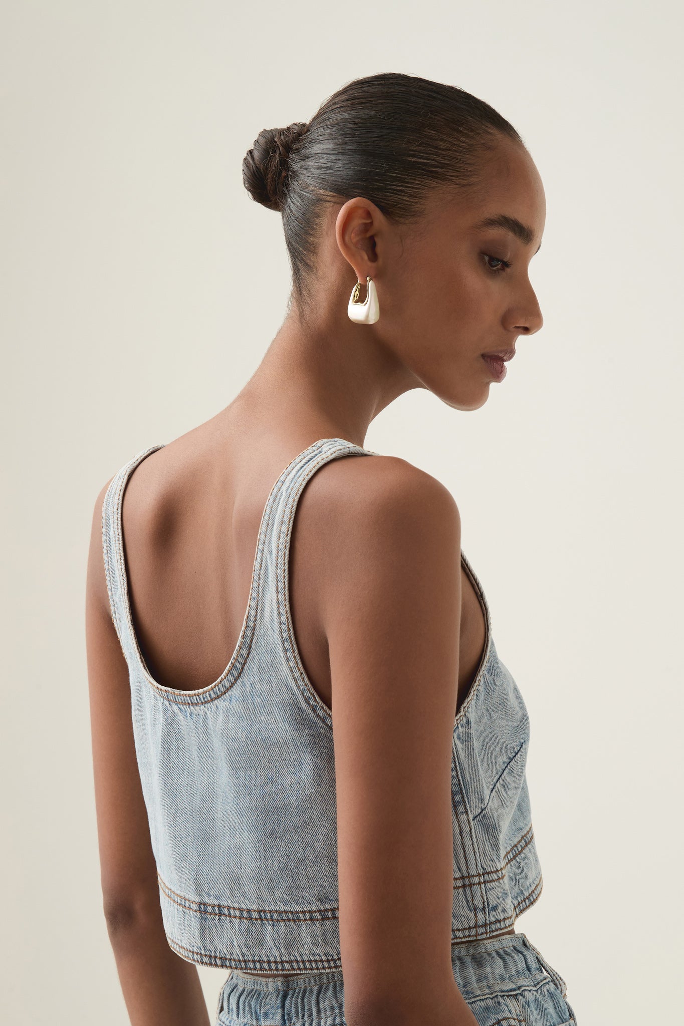 aje aura denim dress Aje Aura Denim Mini Dress