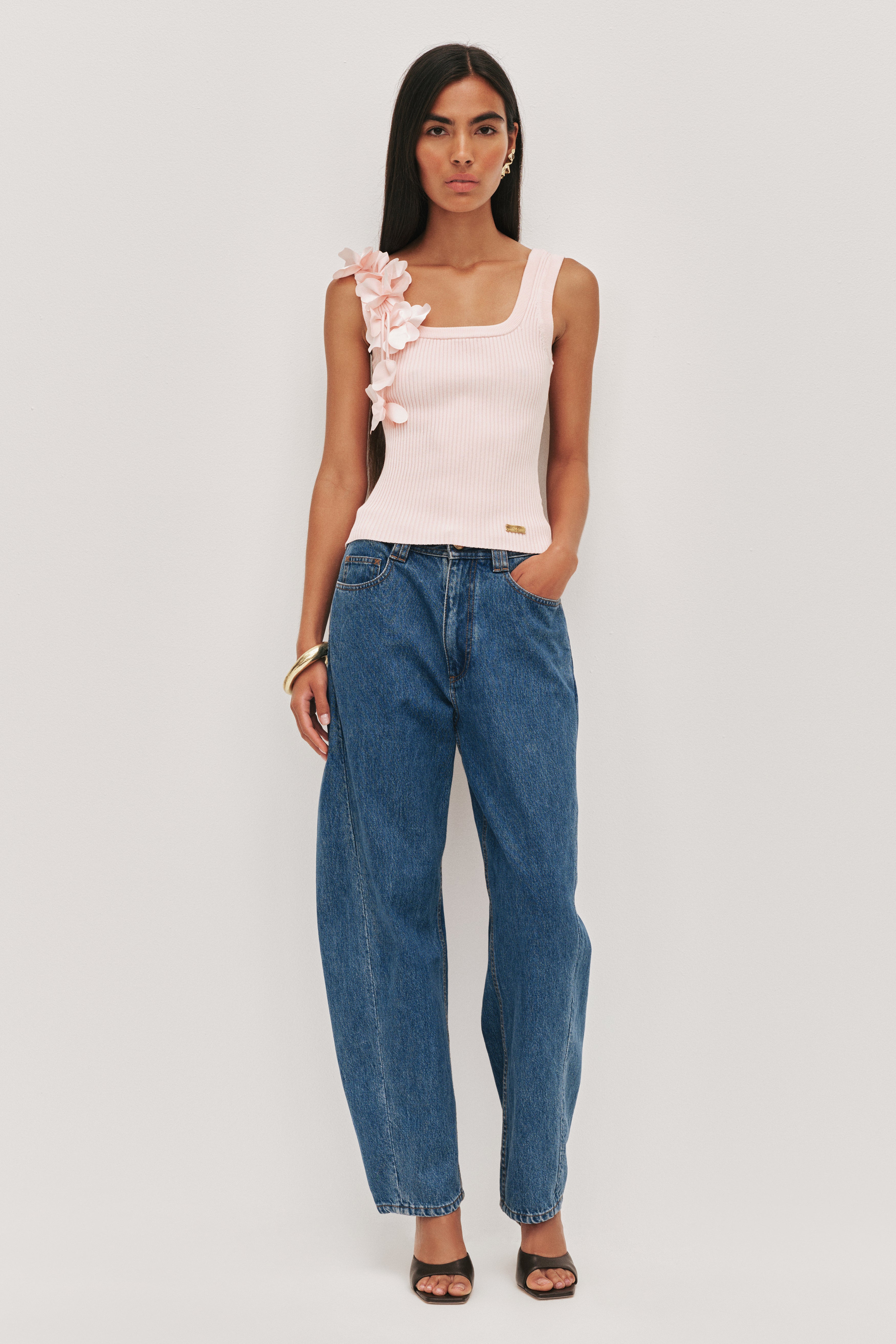 Camille Flower Tank | Soft Pink | Aje – Aje International