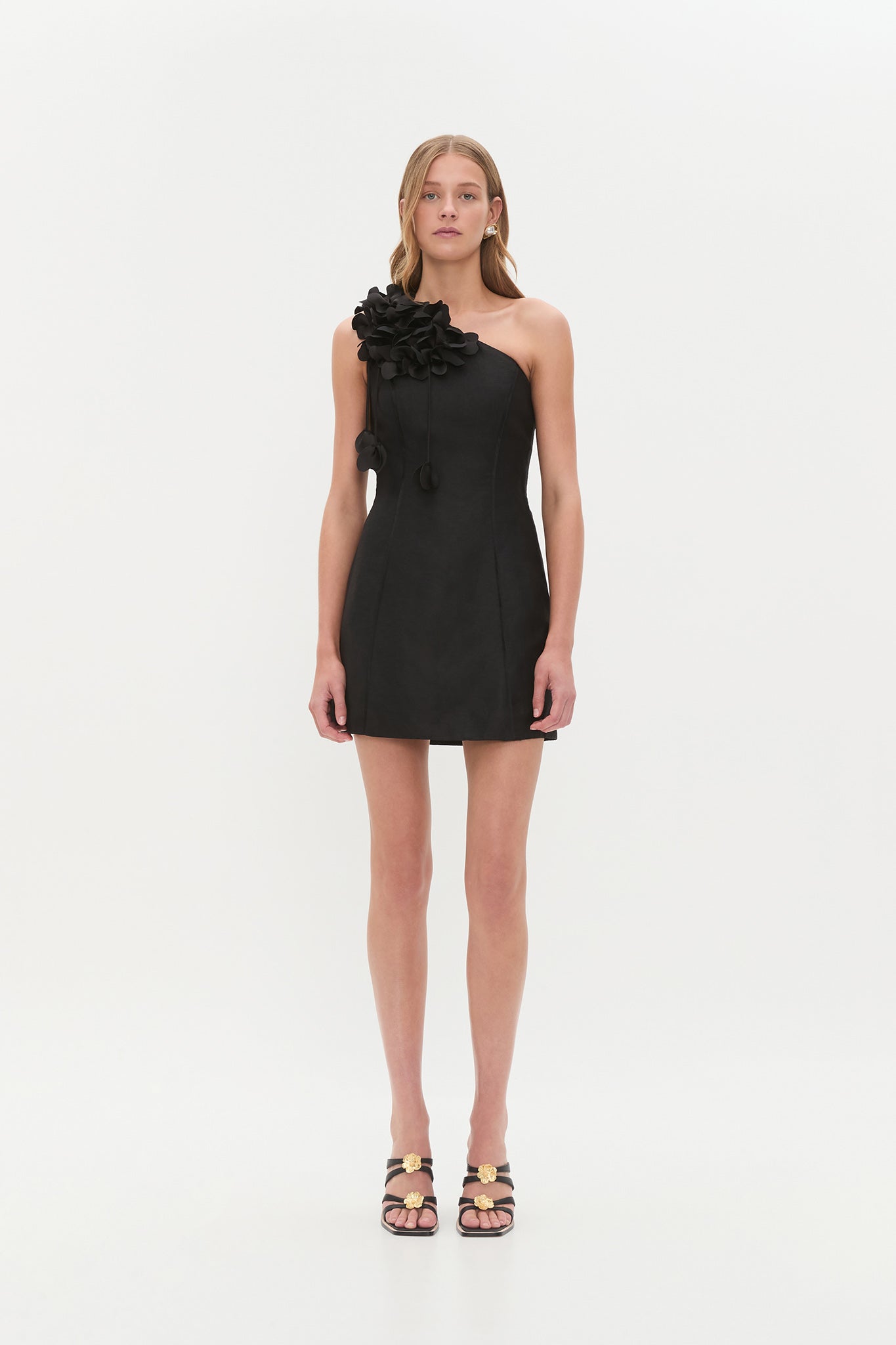 black aje mini dress Moonlight Knit Mini Dress-BLACK / L