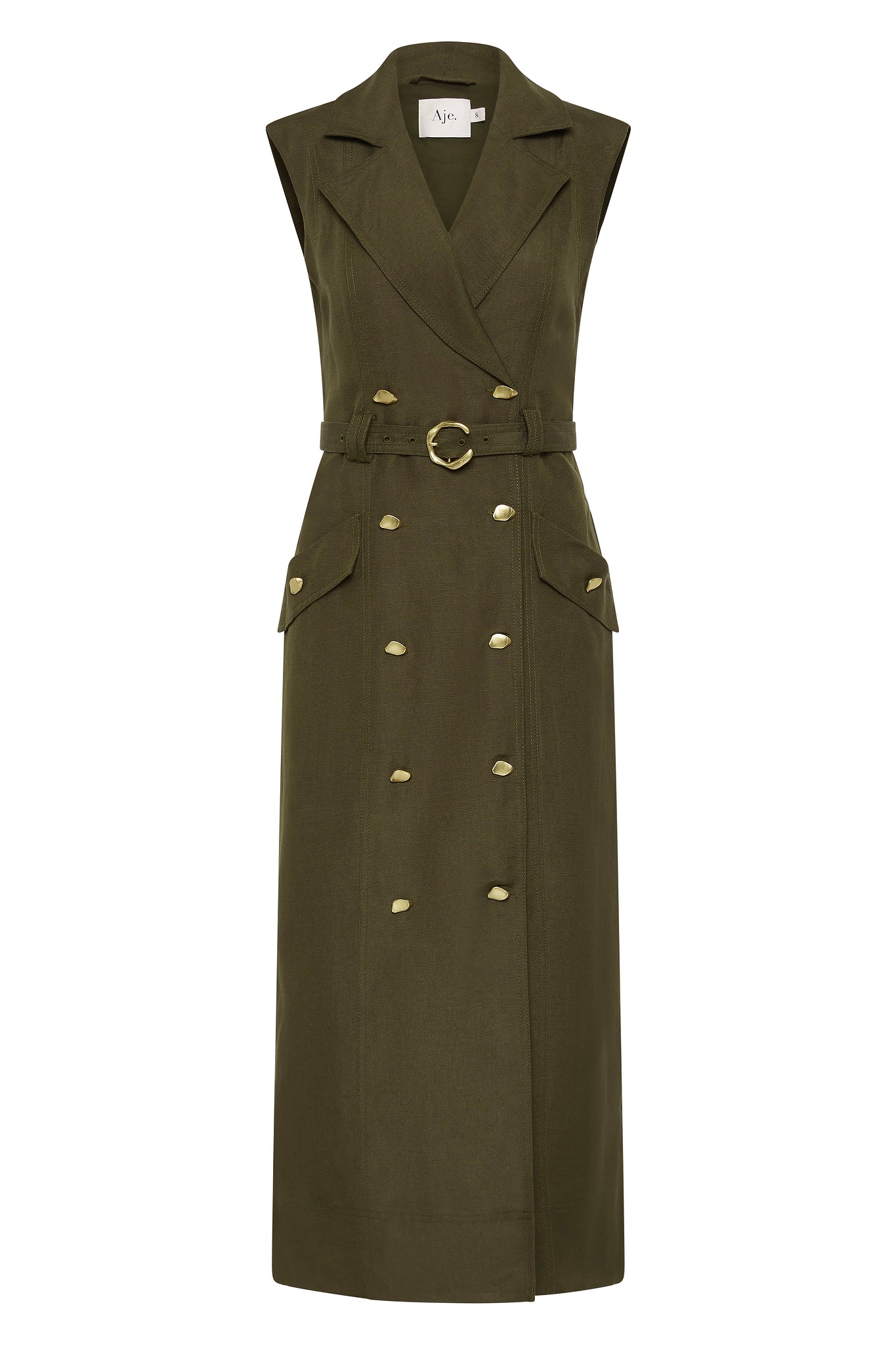 Blake Utility Midi Dress-KHAKI / 4 Blake Utility Midi Dress-KHAKI / 4