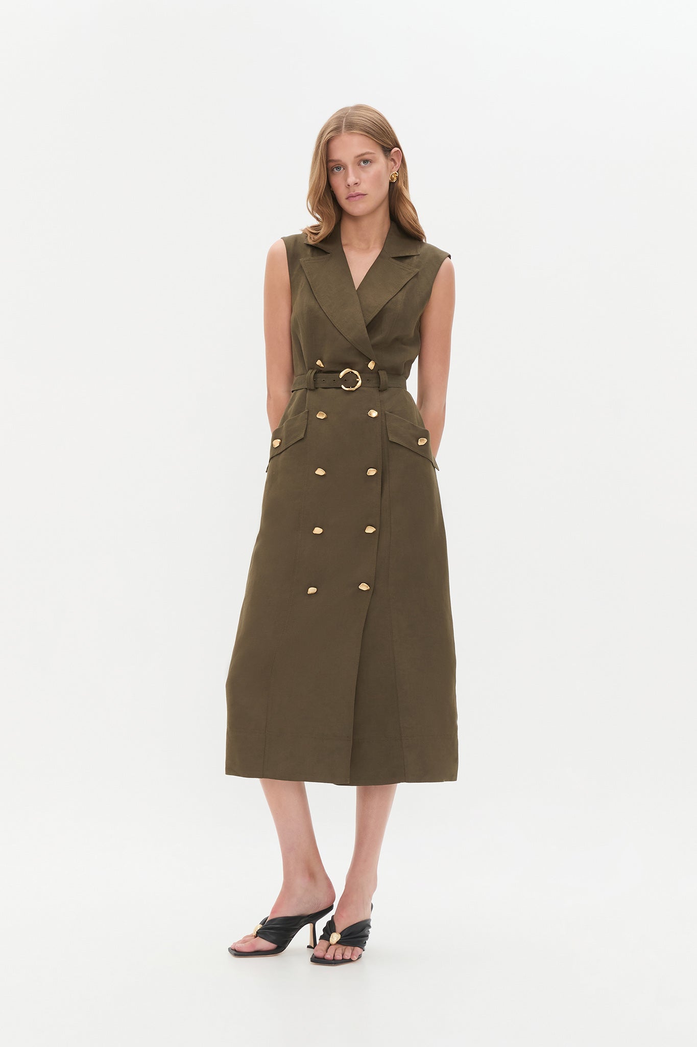 aje woodland utility midi dress Aje Blake Utility Midi Dress
