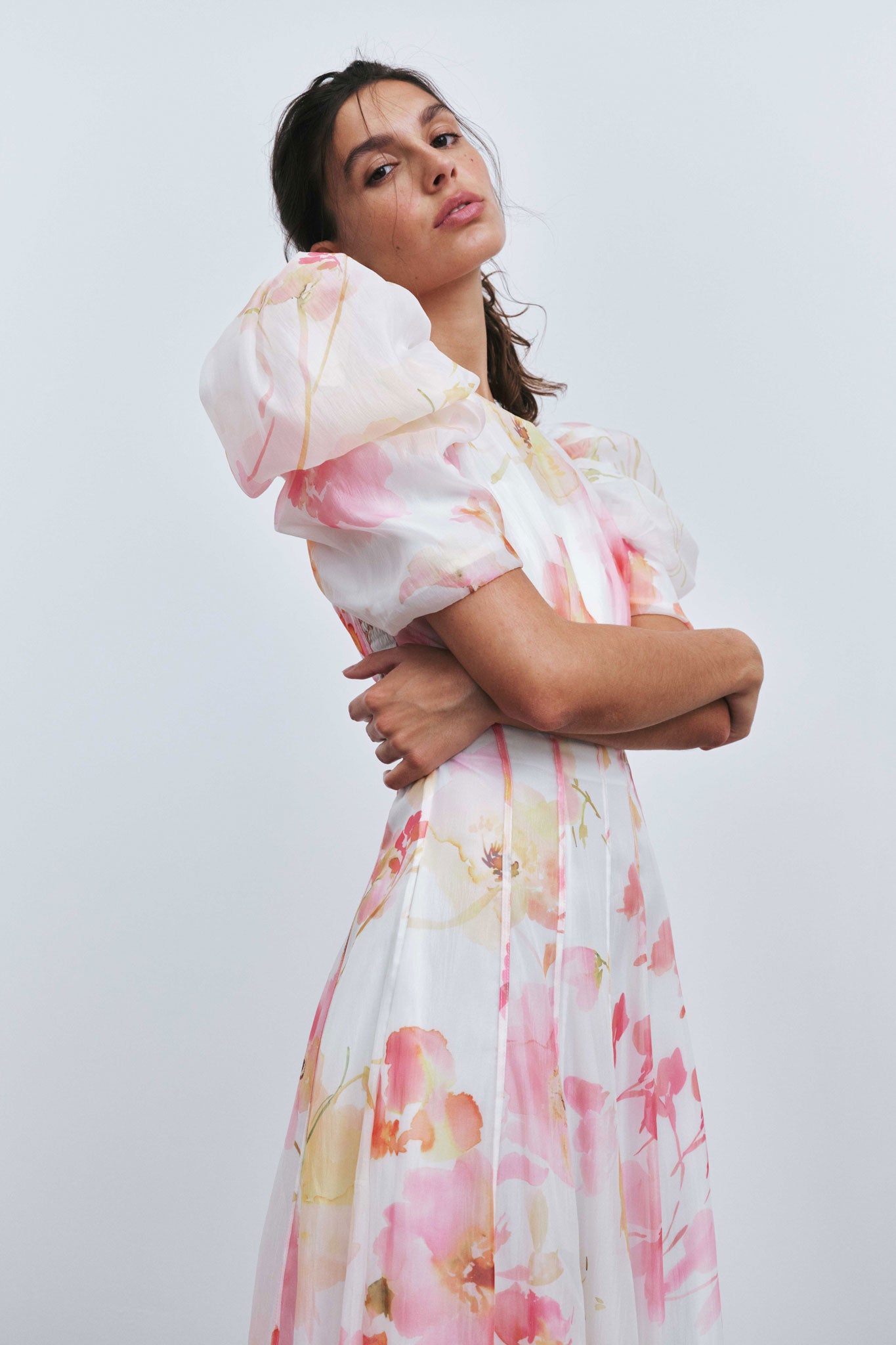 aje clementine midi dress Clementine Midi Dress-WILDFLOWERS / 6