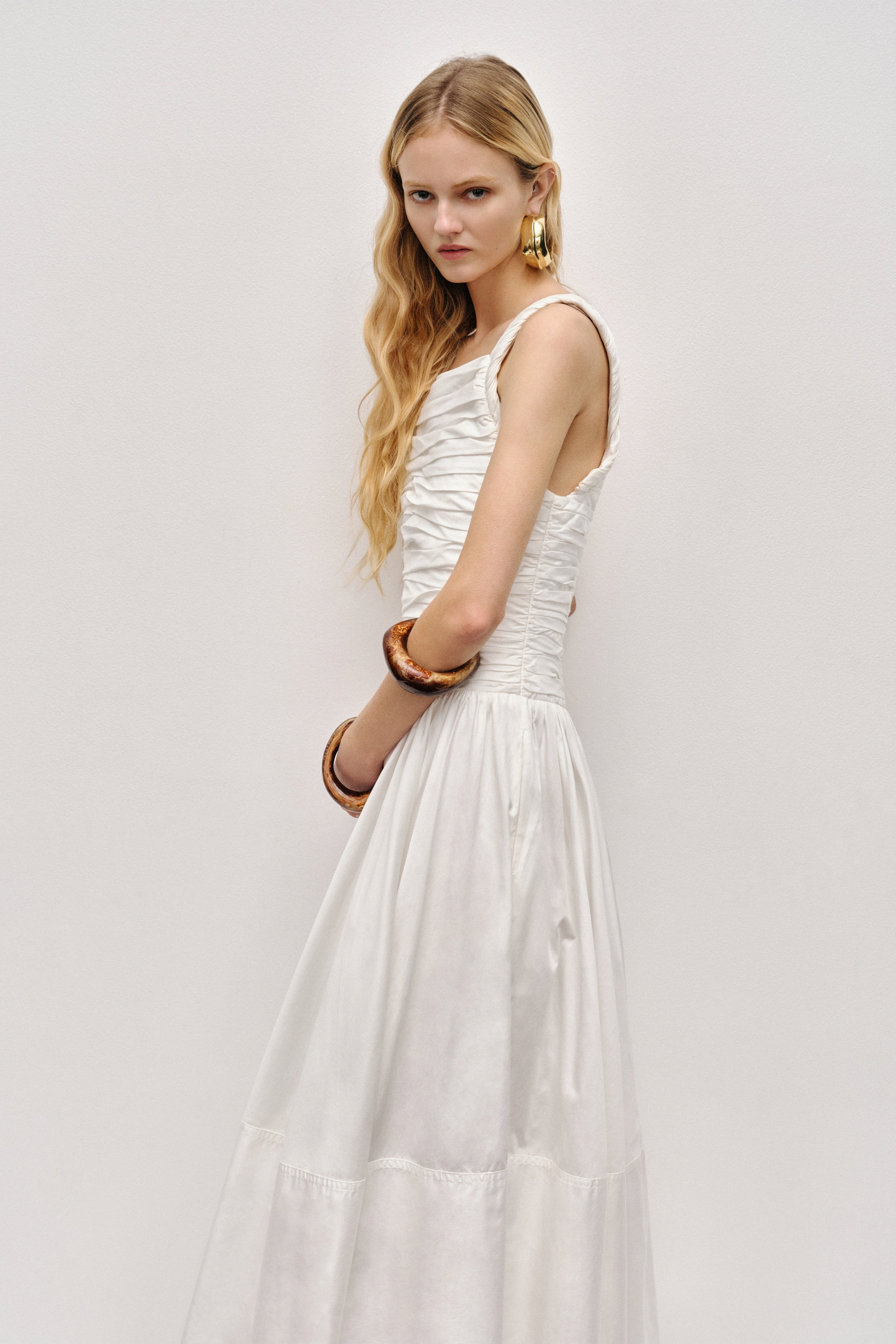 aje star midi dress Star Midi Dress | Ivory
