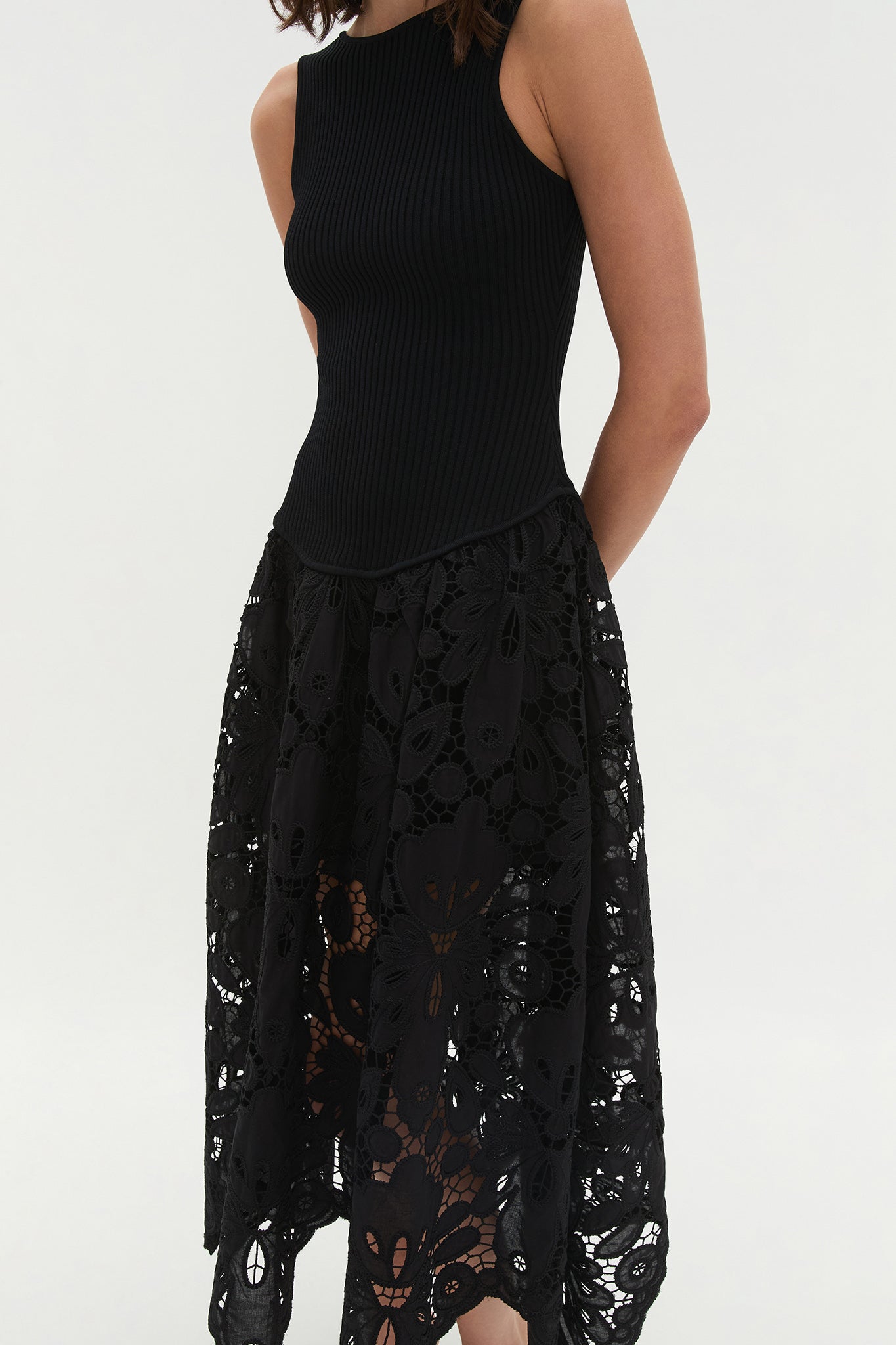 aje atlas knit midi dress Aje Atlas Knit Midi Dress