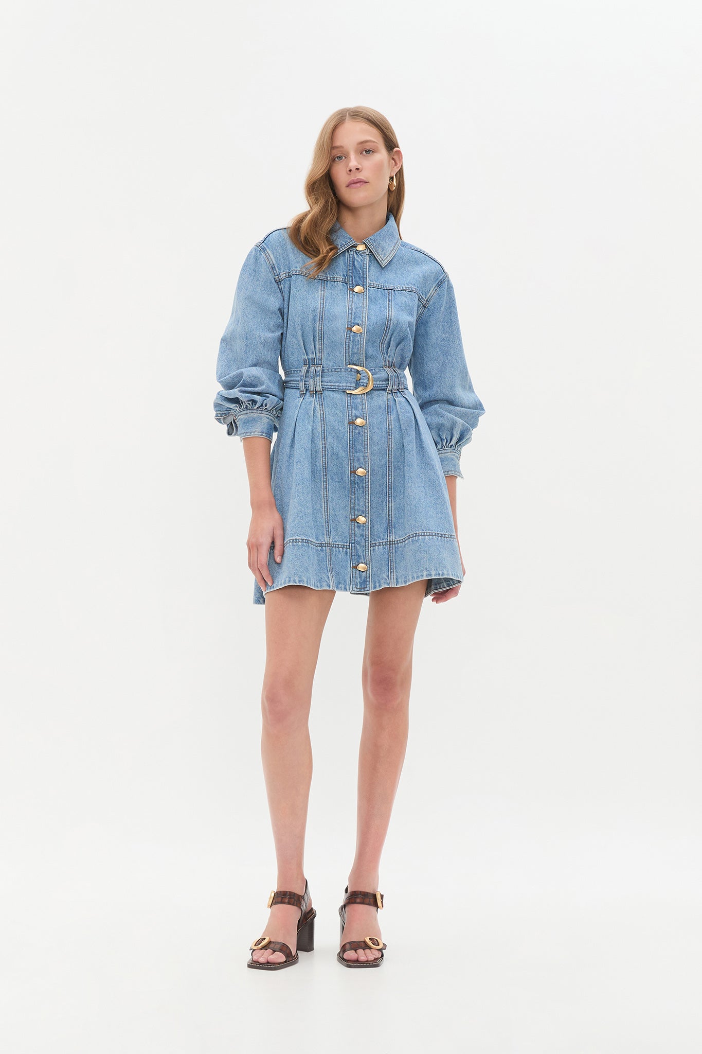 Lane Denim Mini Dress-COASTAL WASH / 4 Lane Denim Mini Dress-COASTAL WASH / 4