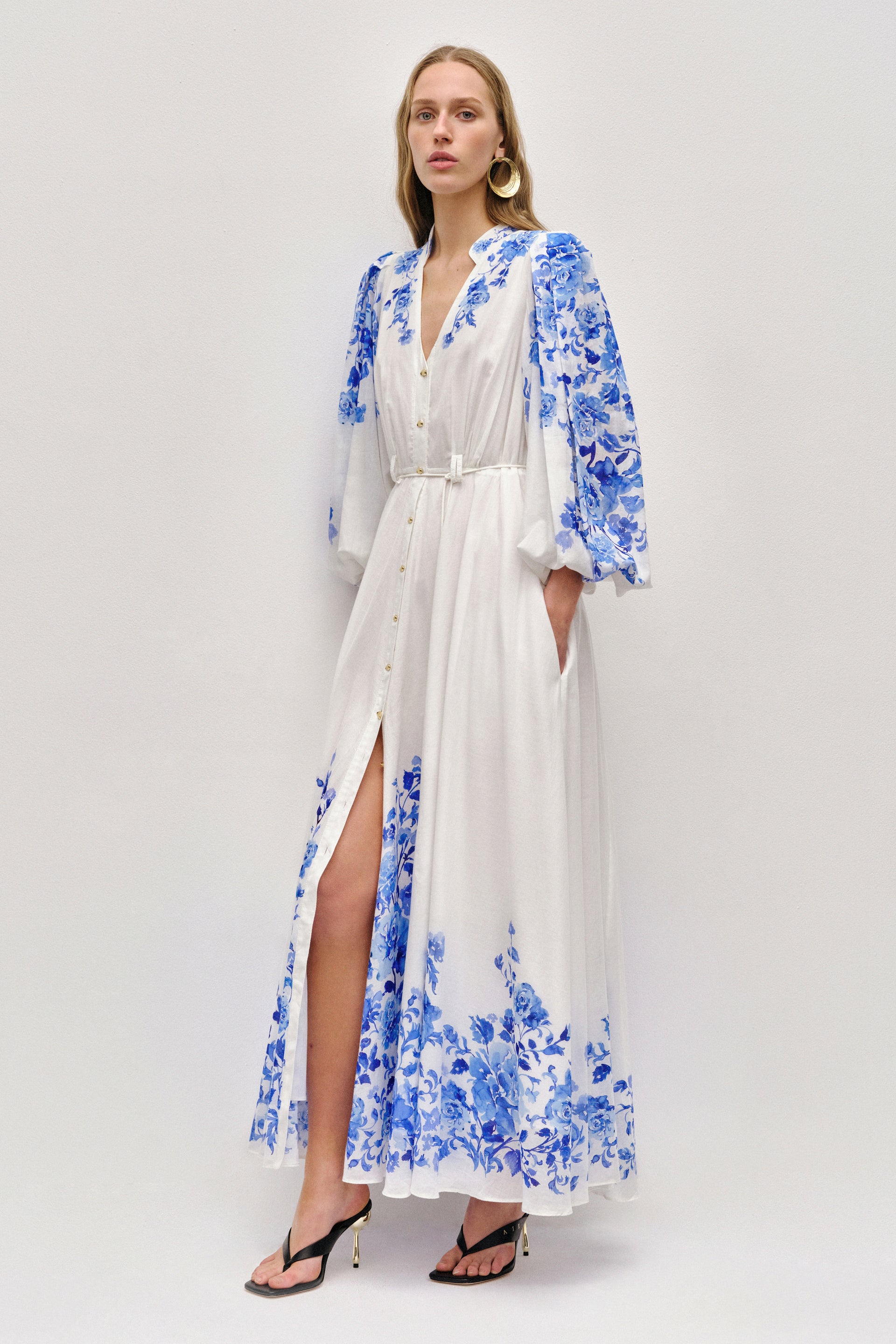 aelia long sleeve maxi dress Layla Maxi Dress | Rose Ink Blue