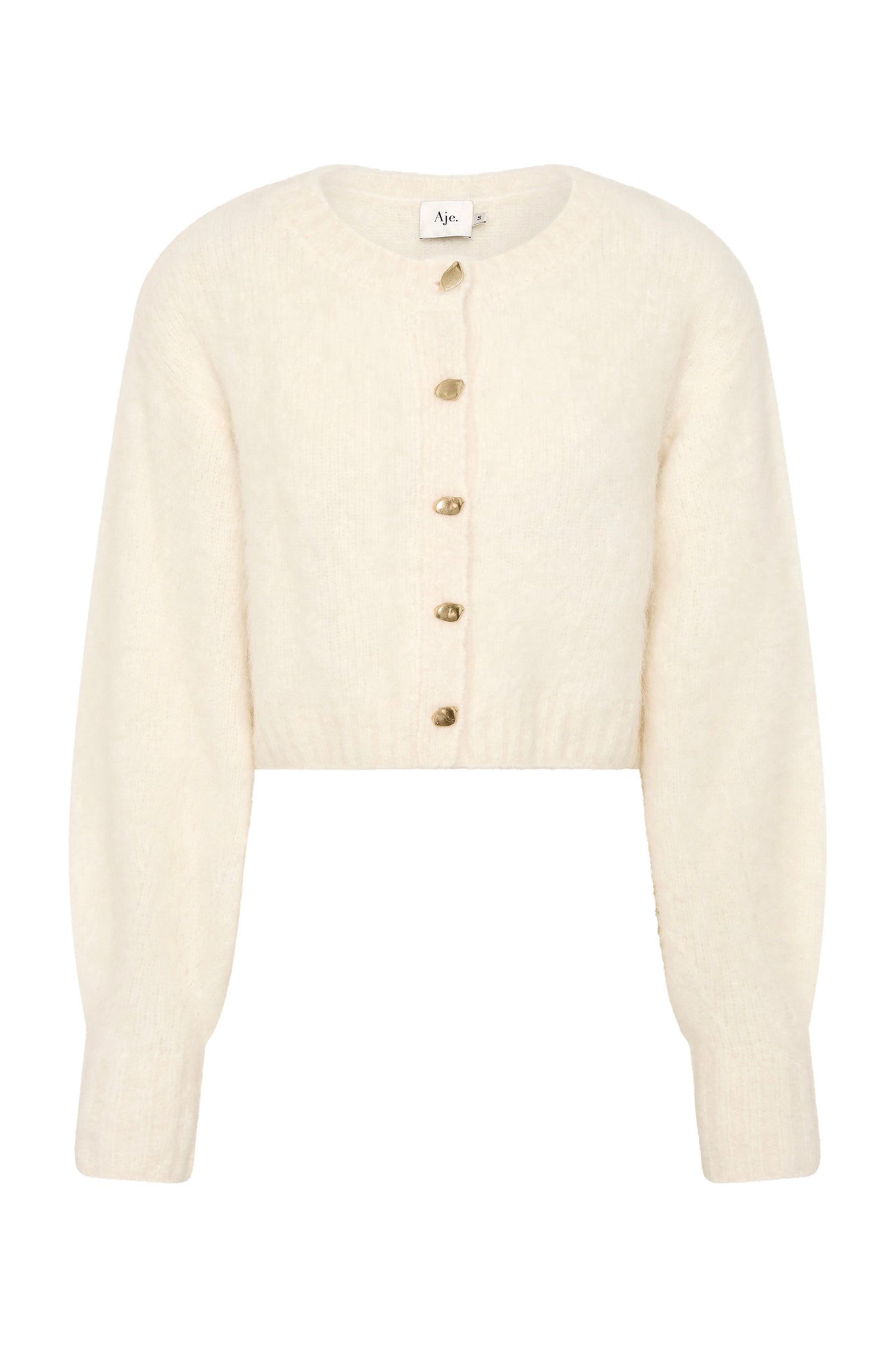 Celine Fluffy Cardigan Ivory Aje – Aje ROW