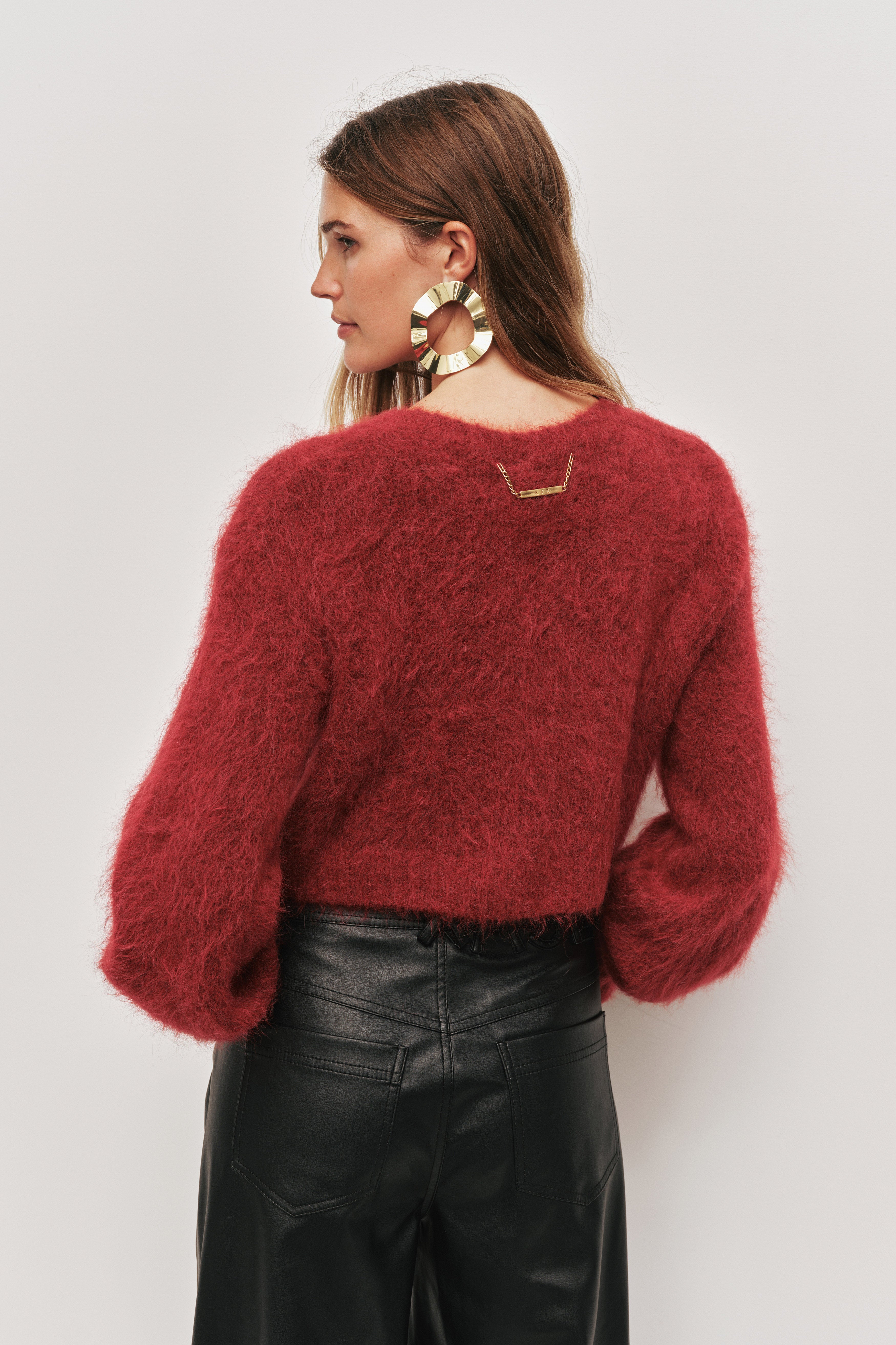 Celine Fluffy Cardigan | Lychee Red | Aje – Aje ROW