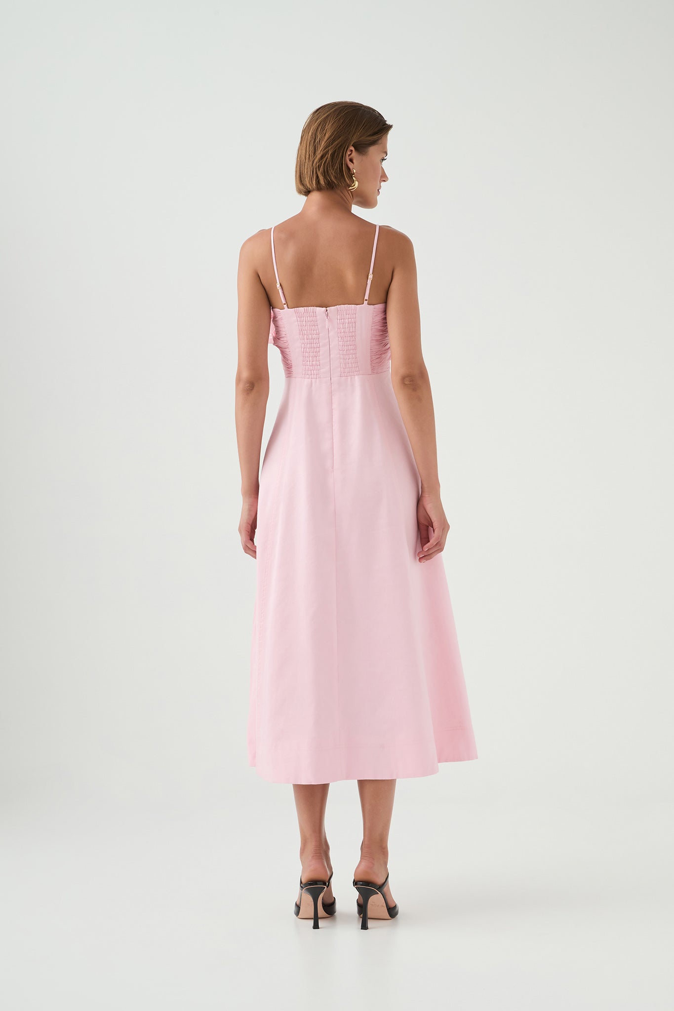aje scarlett midi dress Scarlett Midi Dress-CHERRY BLOSSOM / 4