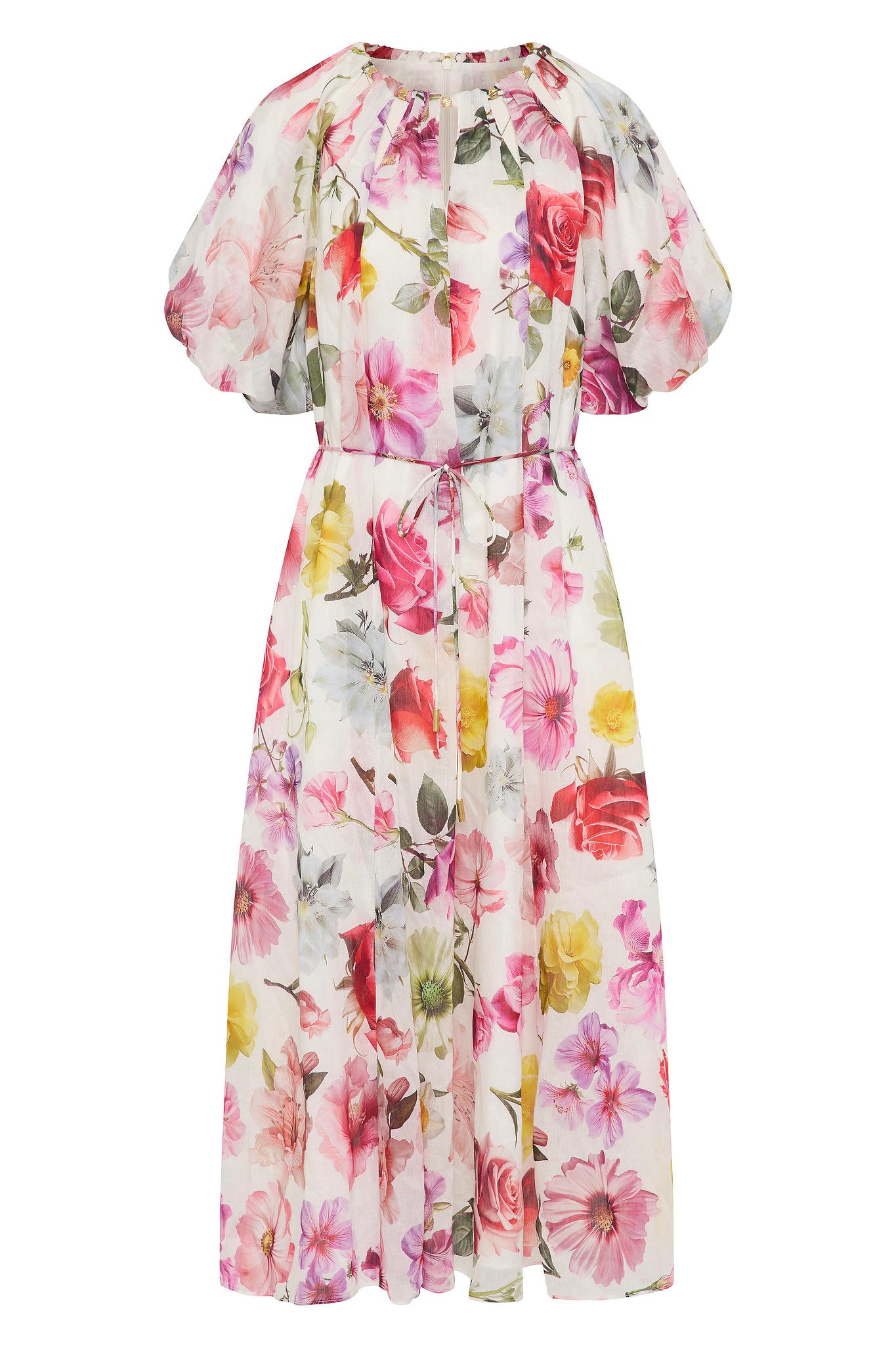 aje fleur midi dress Fleur Shirt Dress-MIST COLLAGE FLORAL / 4